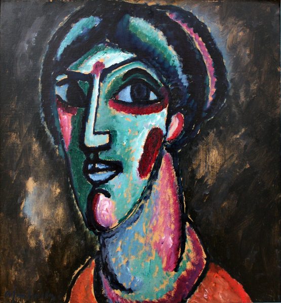 Head in Black and Green by Alexej von Jawlensky