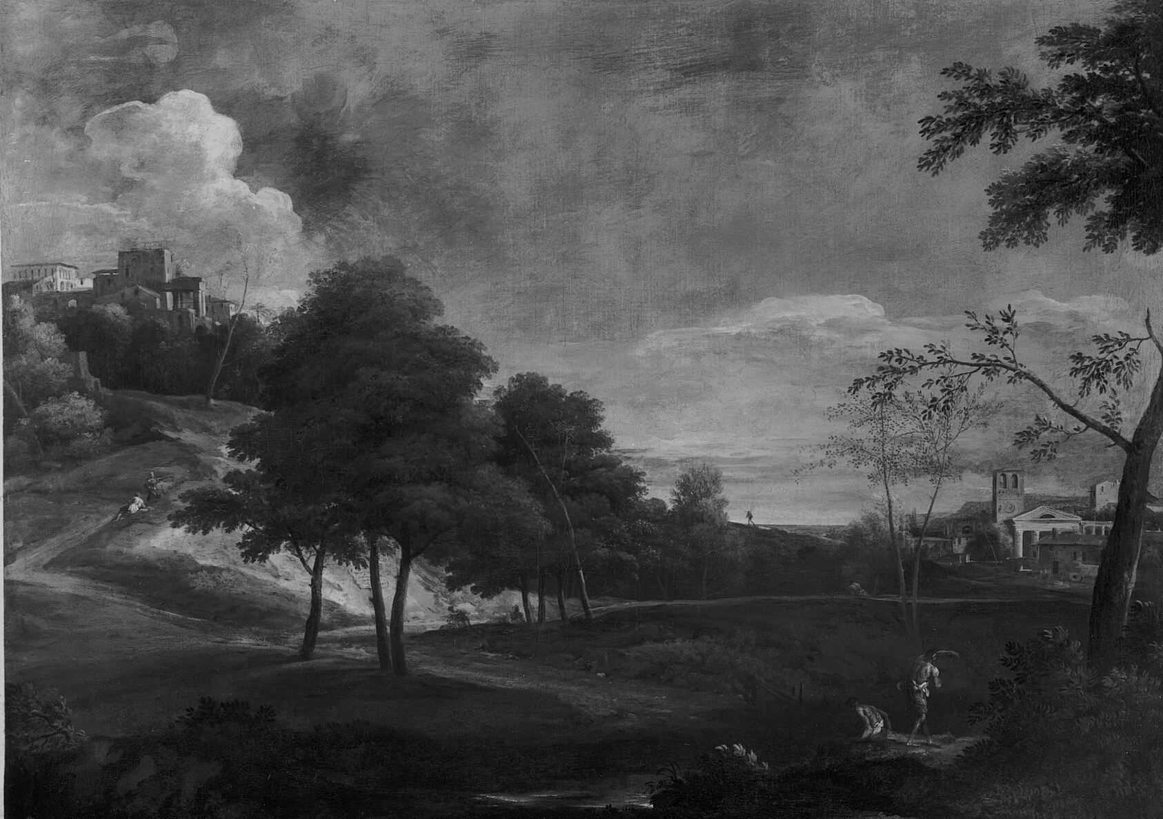 A work made of oil on canvas.