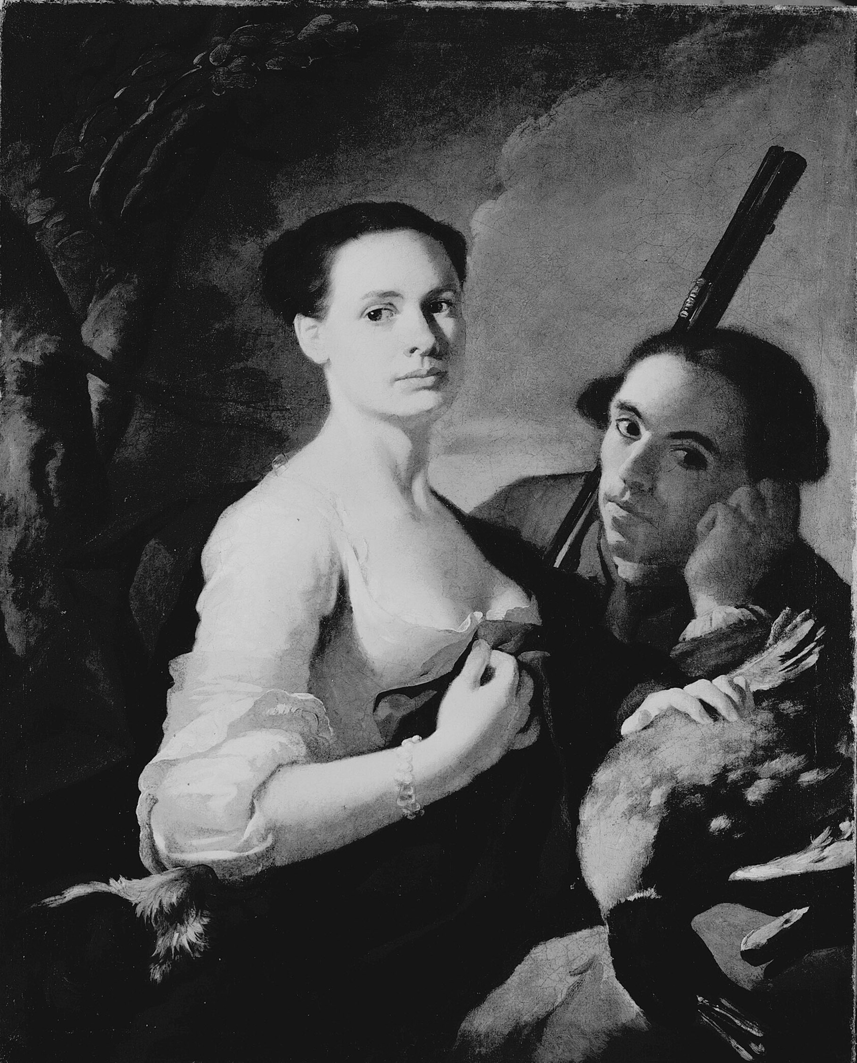 A work made of oil on canvas.