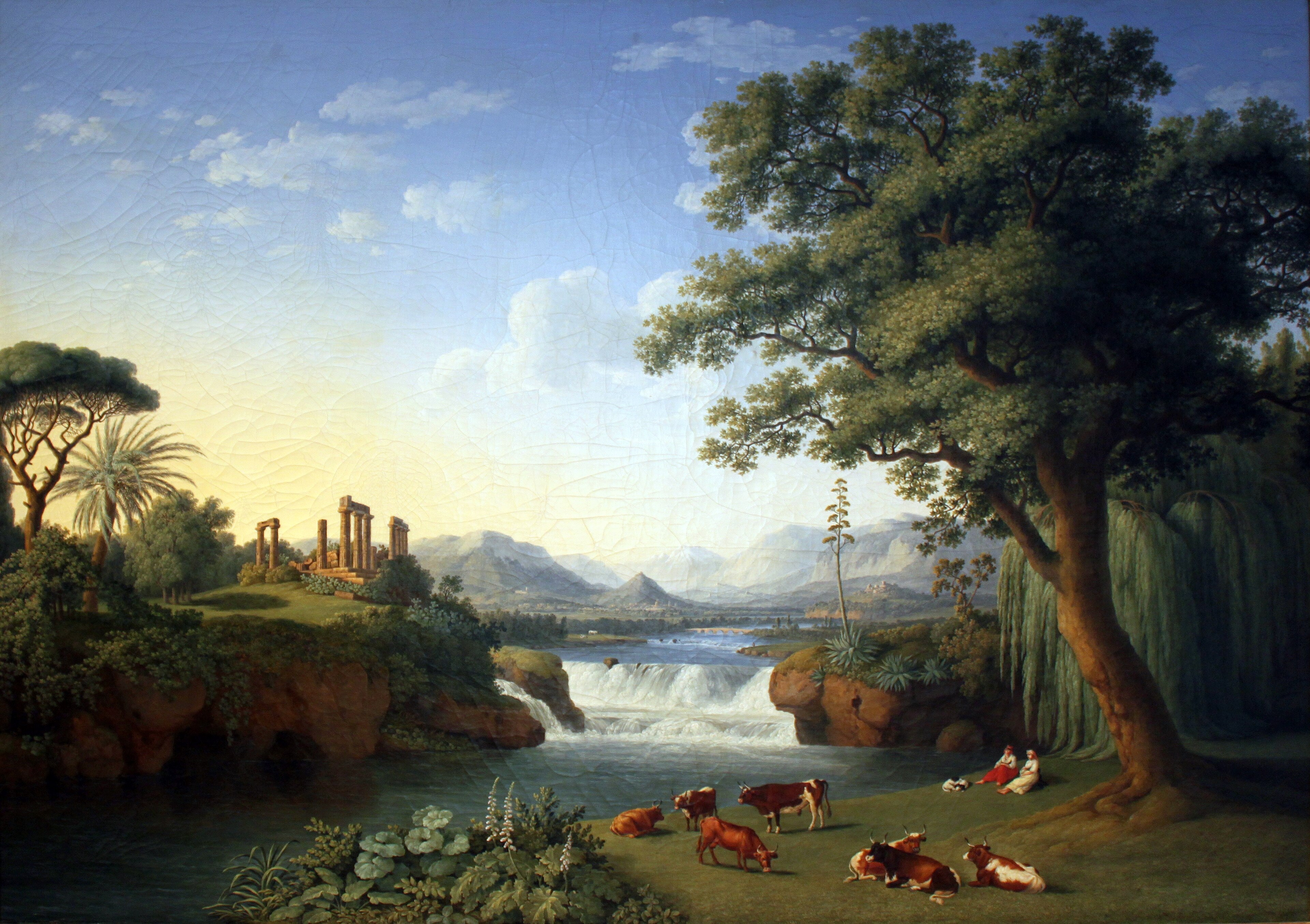 Ideal Landscape with Juno Temple of Agrigento by Jacob Philipp Hackert