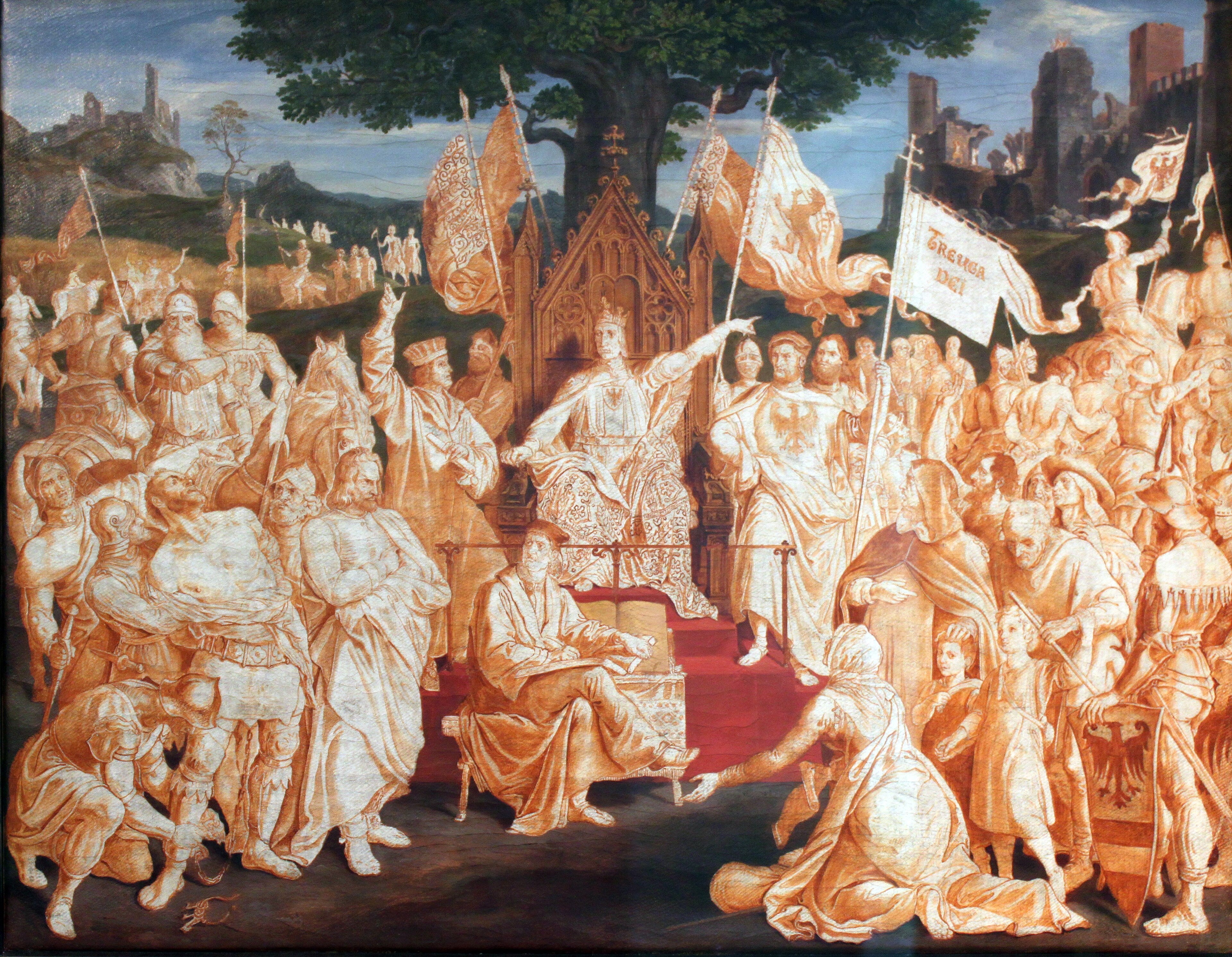 The establishment of the public peace by Emperor Rudolf of Habsburg by Julius Schnorr von Carolsfeld