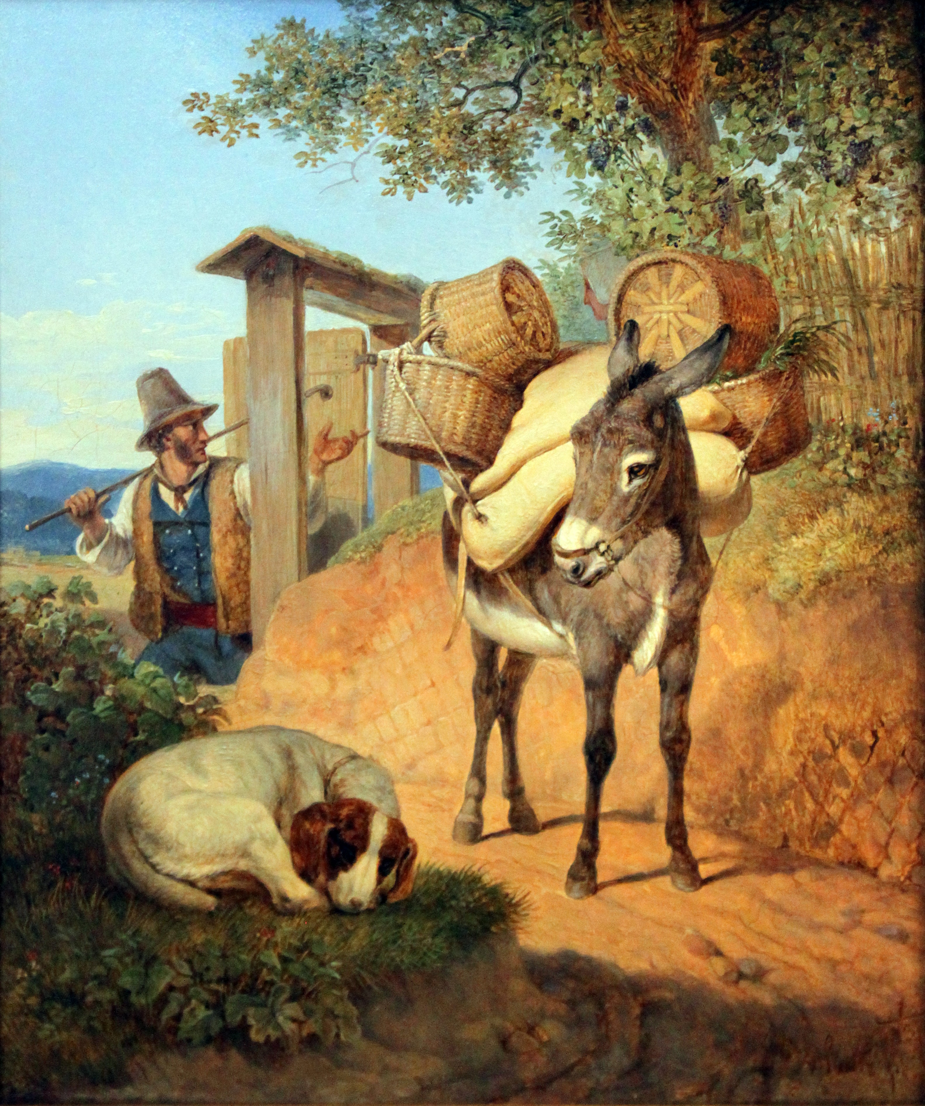 Donkey, dog and driver by Carl Wilhelm von Heideck