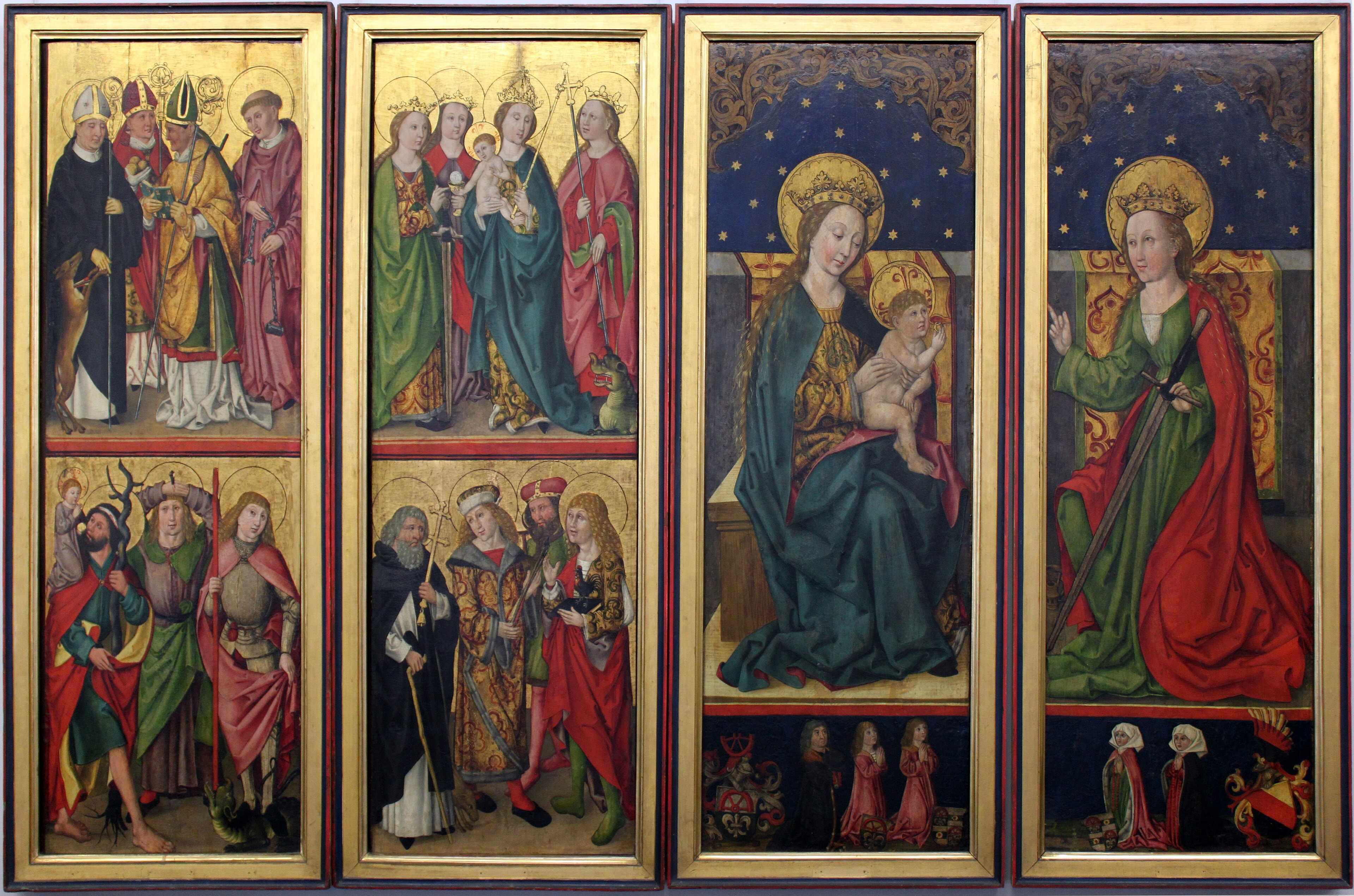 Wings of Volckamer altar of St. Catherine, Nuremberg by unknown Nuremberg artist