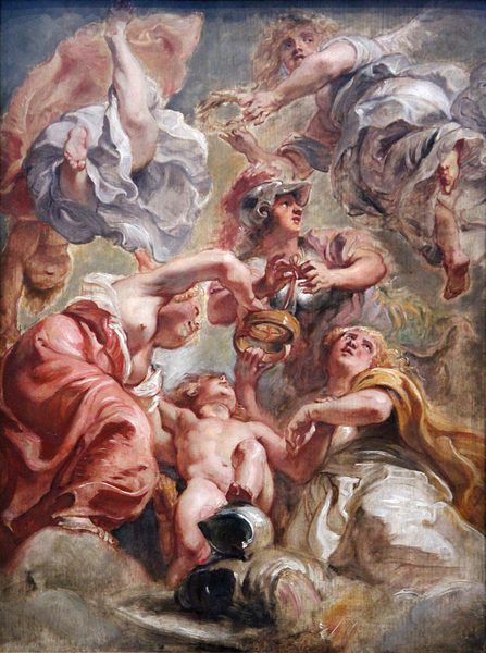 " England and Scotland with Minerva and Love " by Peter Paul Rubens