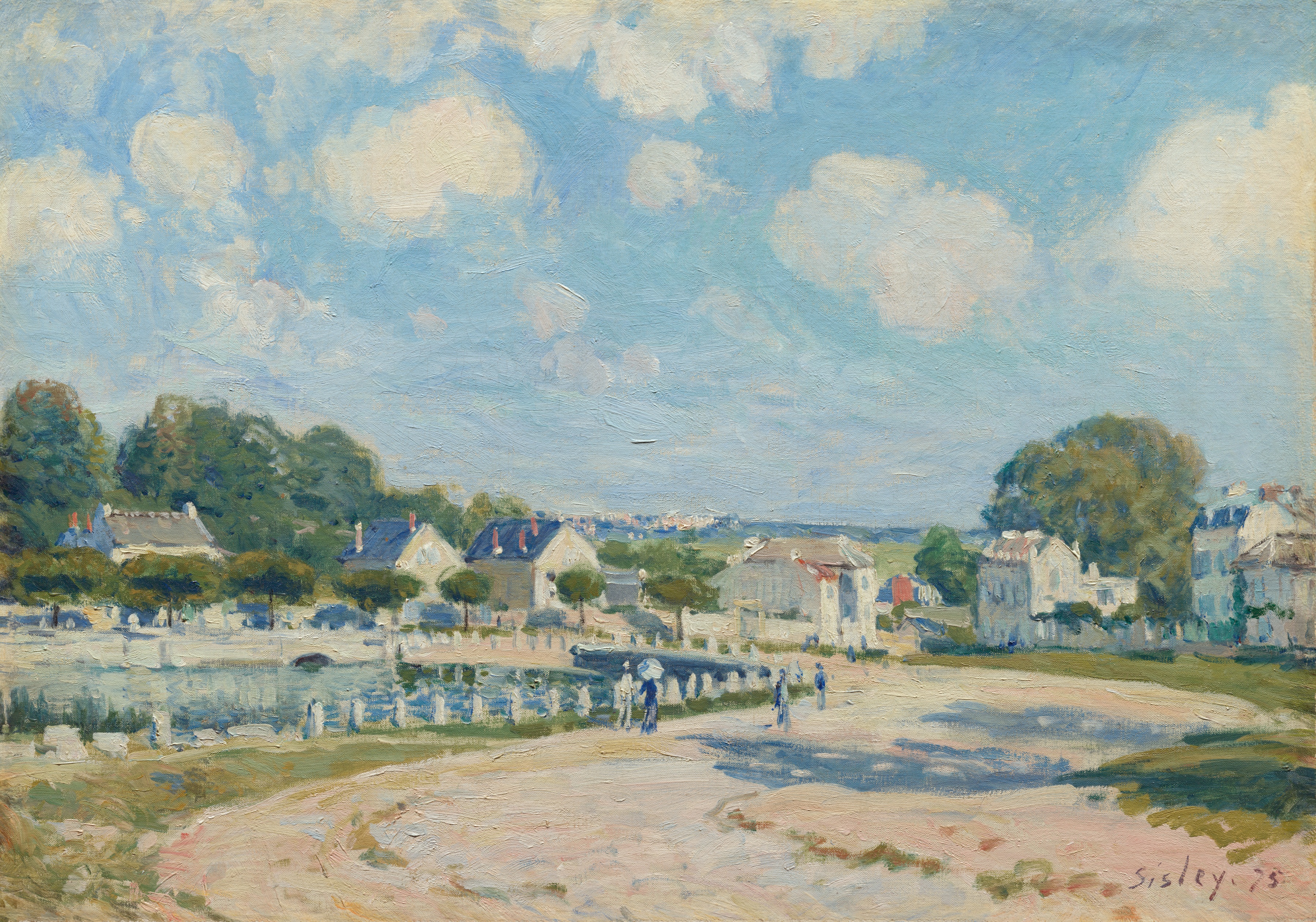 A work made of oil on canvas.