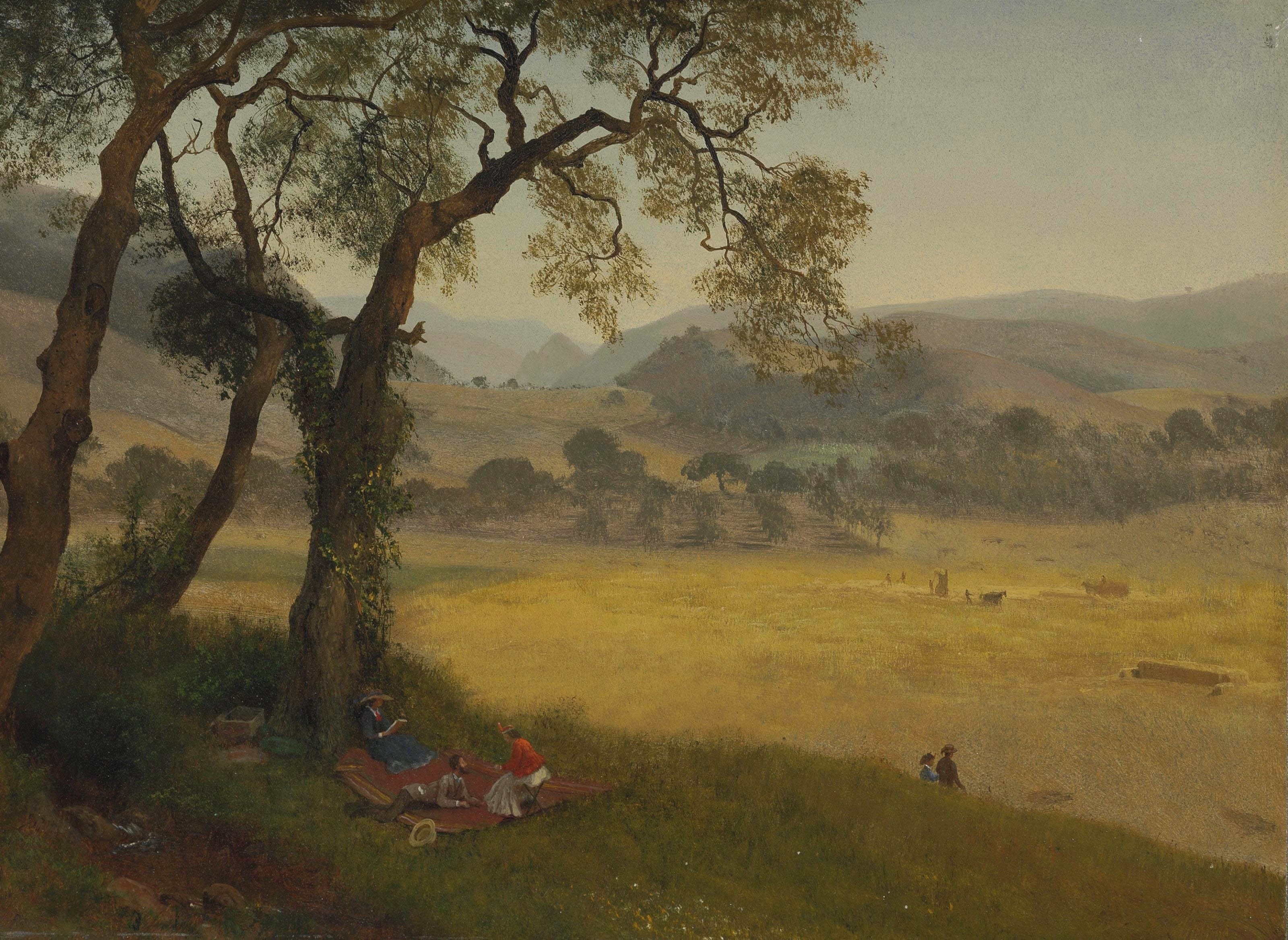 A golden summer day near Oakland by Albert Bierstadt