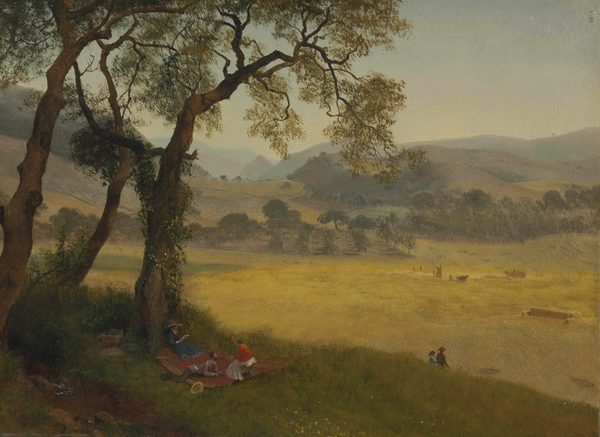 A golden summer day near Oakland by Albert Bierstadt