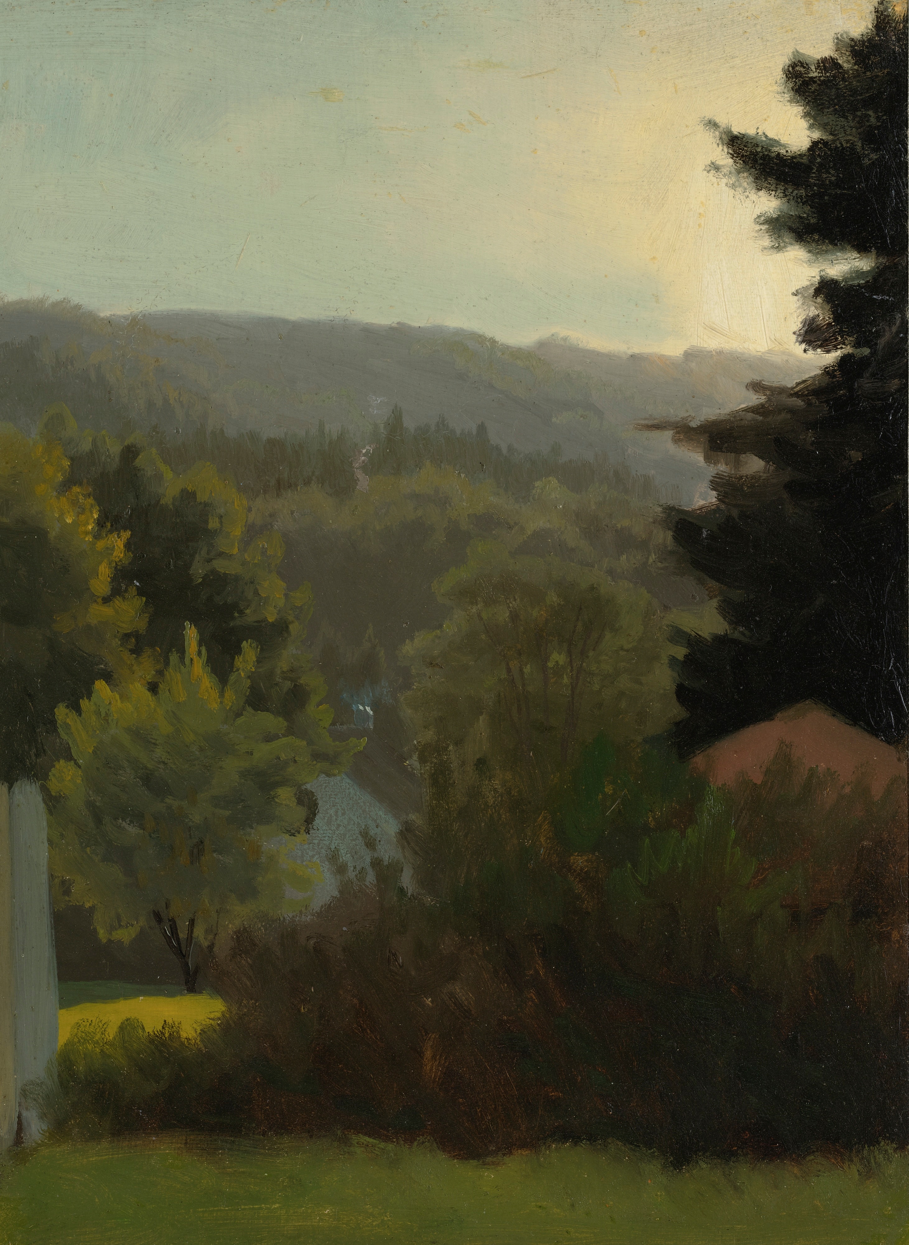 Forested hills by Albert Bierstadt