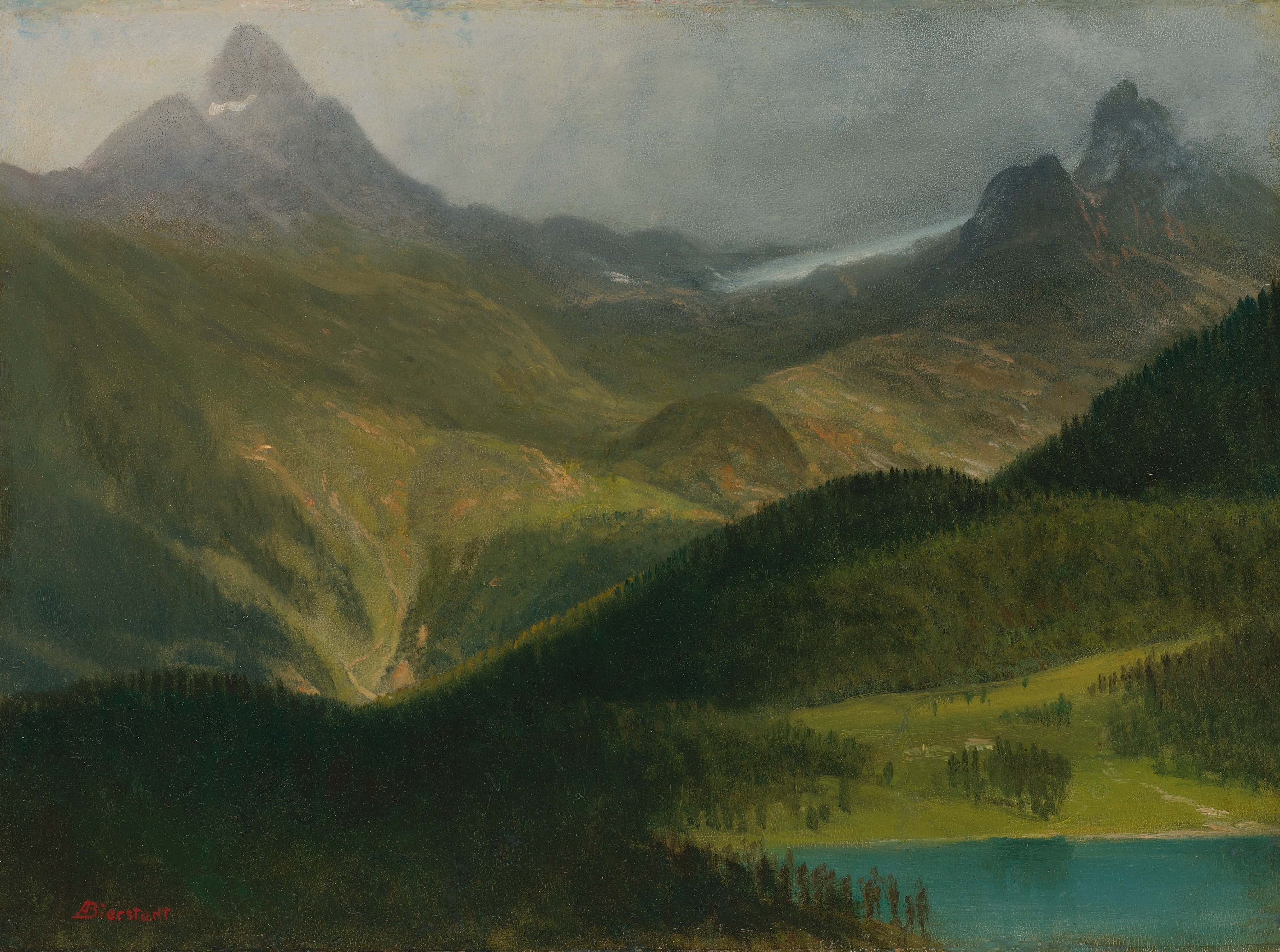 Mountain landscape by Albert Bierstadt