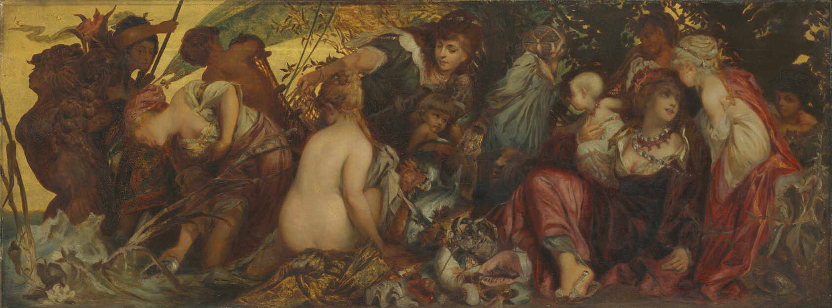 A work made of oil on canvas.