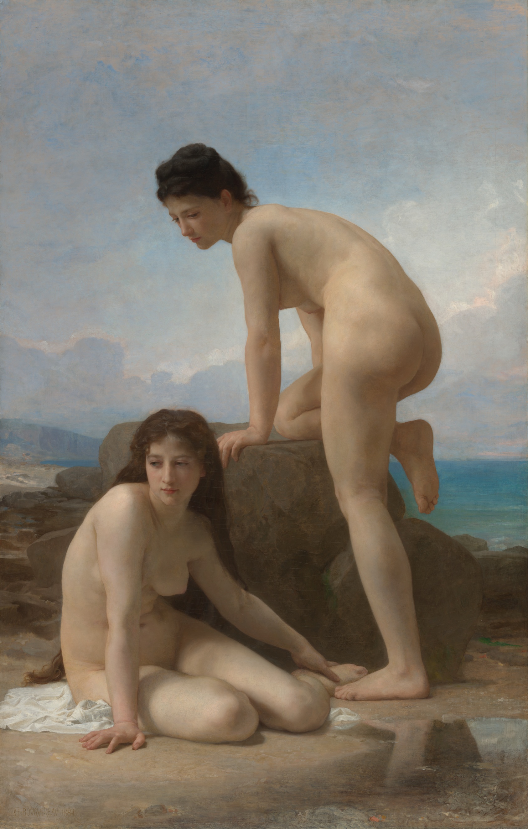 A work made of oil on canvas.