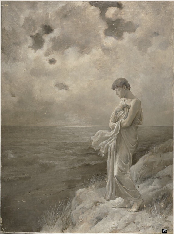A work made of oil on canvas.
