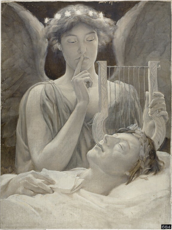 A work made of oil on canvas.