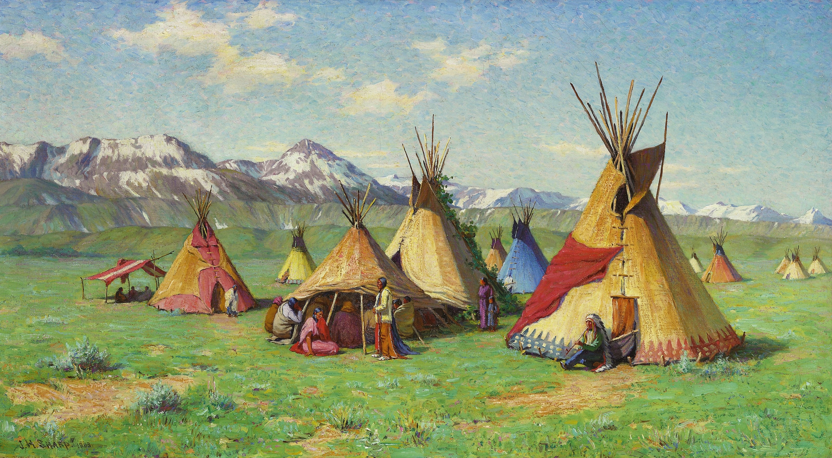 The Medicine Teepee by Joseph Henry Sharp