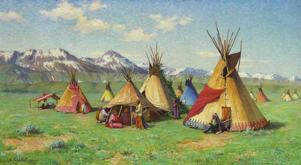 The Medicine Teepee by Joseph Henry Sharp
