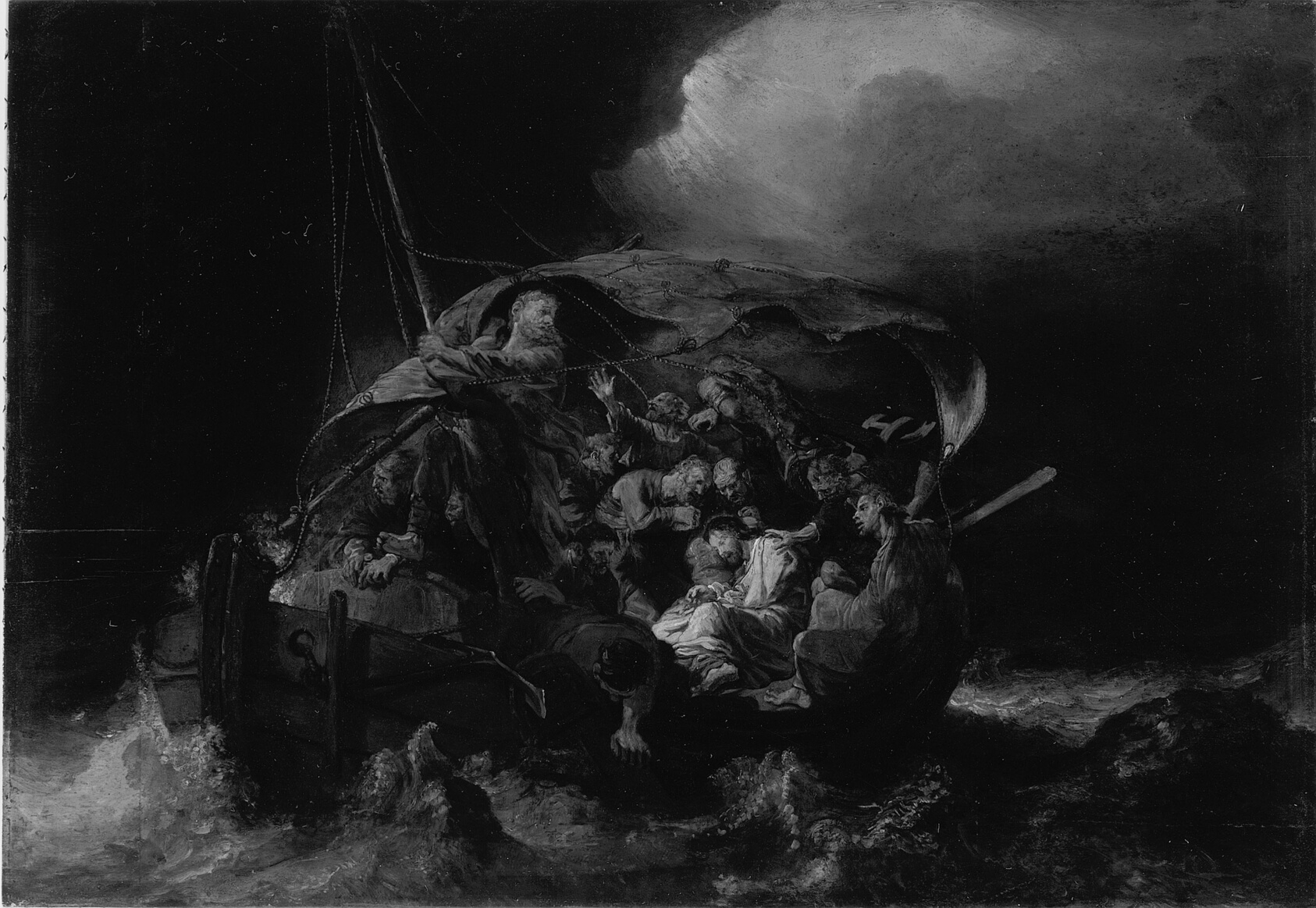 A work made of oil on panel.