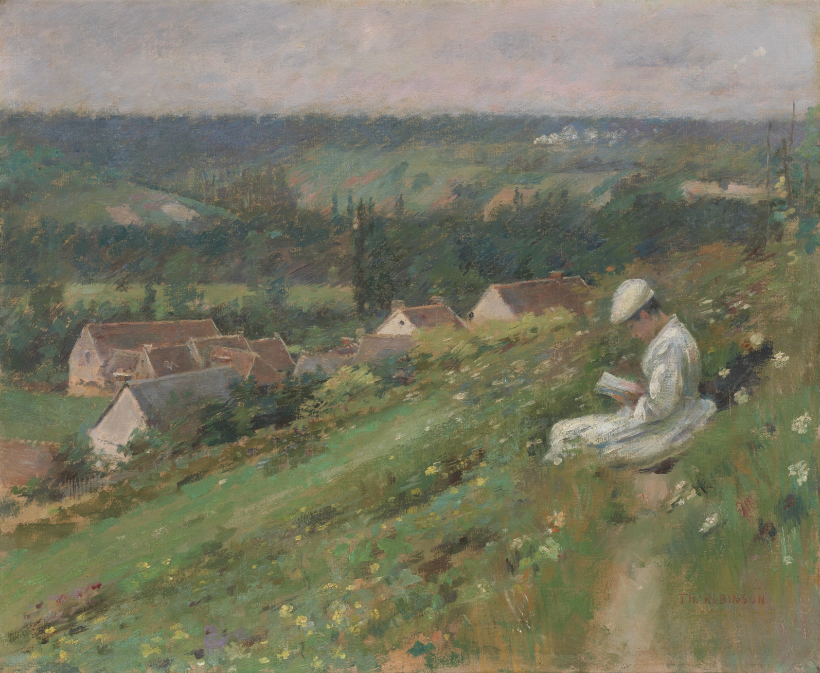 A work made of oil on canvas.