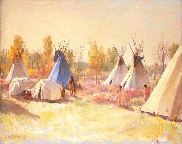 The Blue Tepee by Joseph Henry Sharp