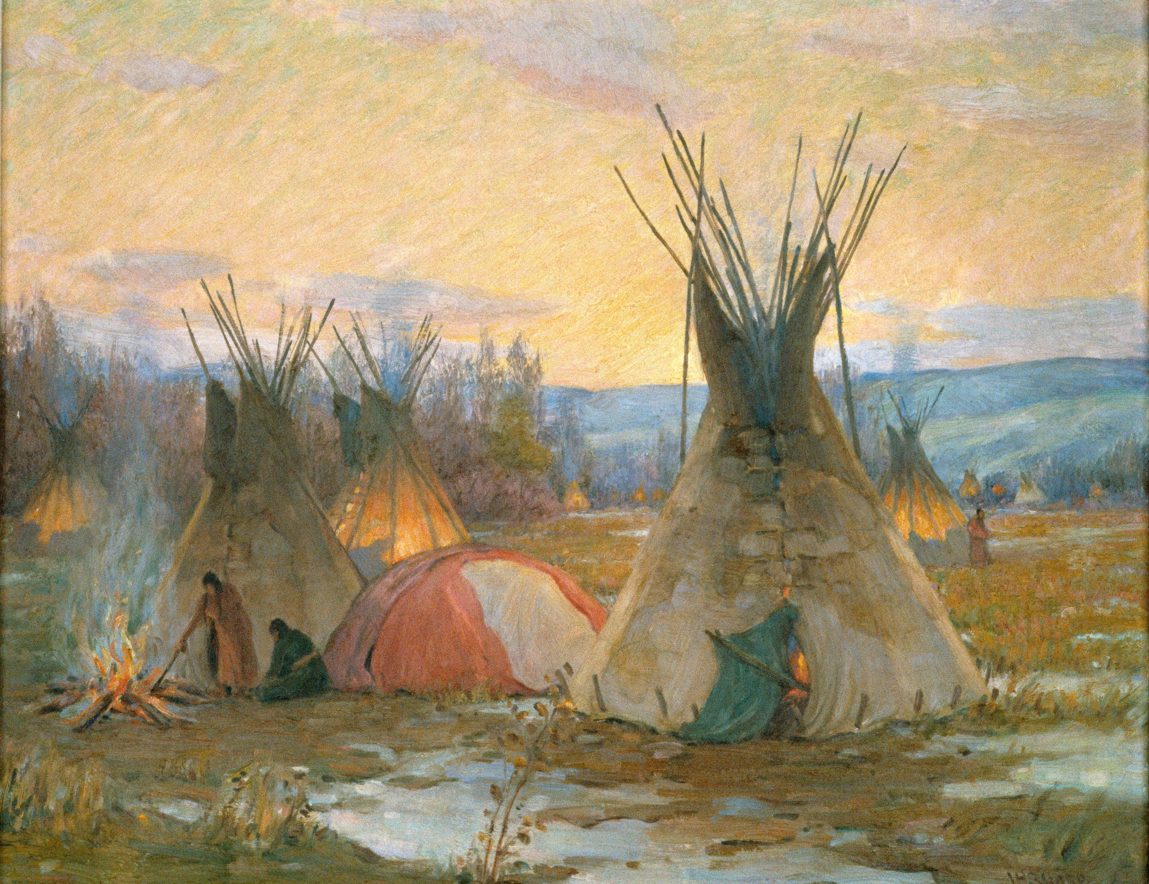 Preparing for the Medicine Sweat by Joseph Henry Sharp