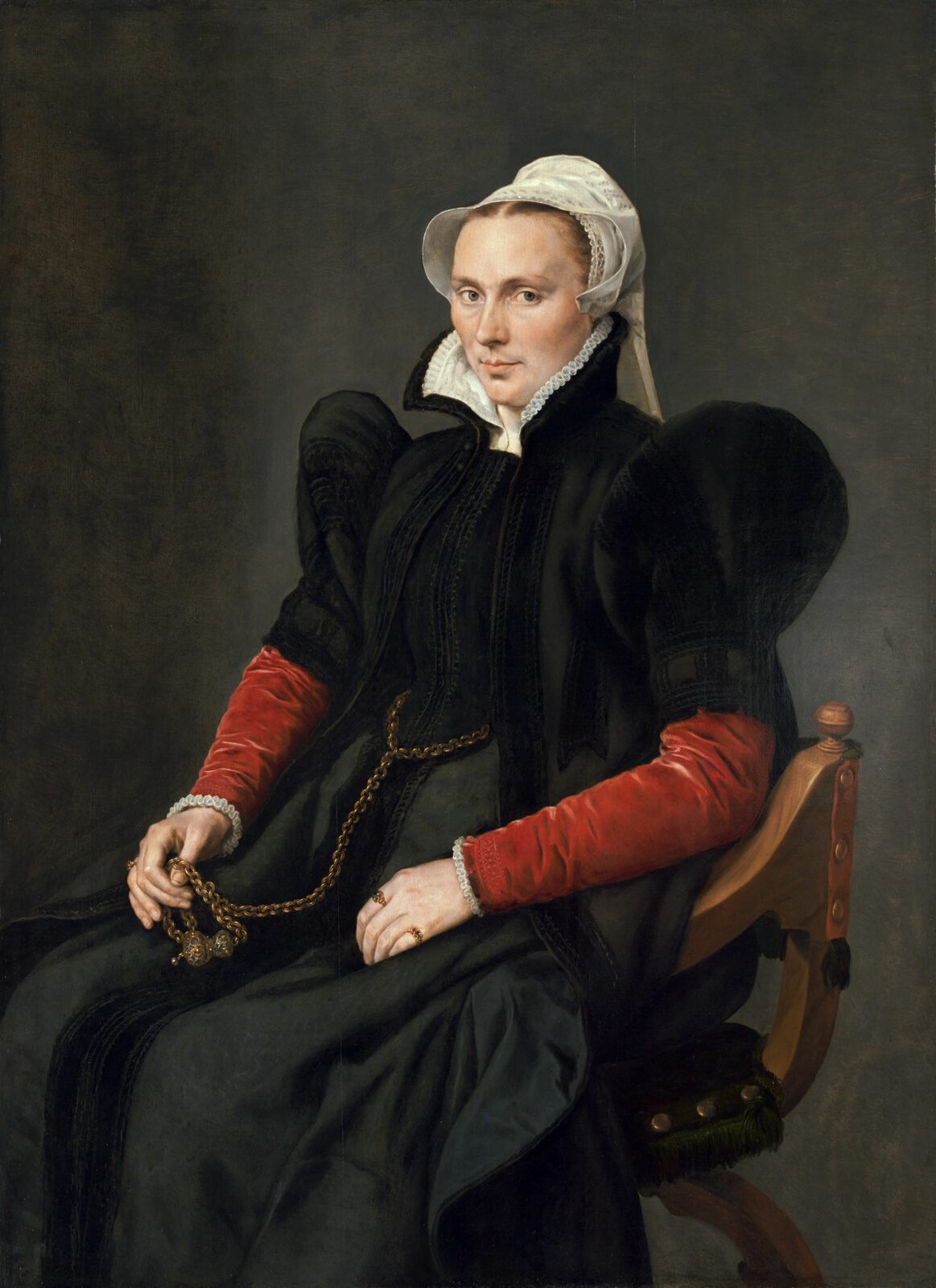 A work made of oil on panel, mounted on aluminum sheet.