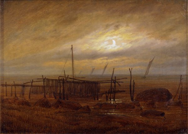 Seaside moonlight by Caspar David Friedrich