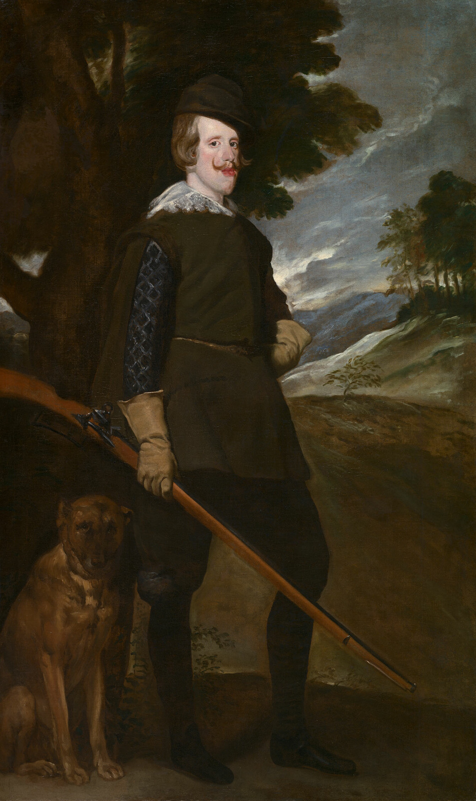 A work made of oil on canvas.