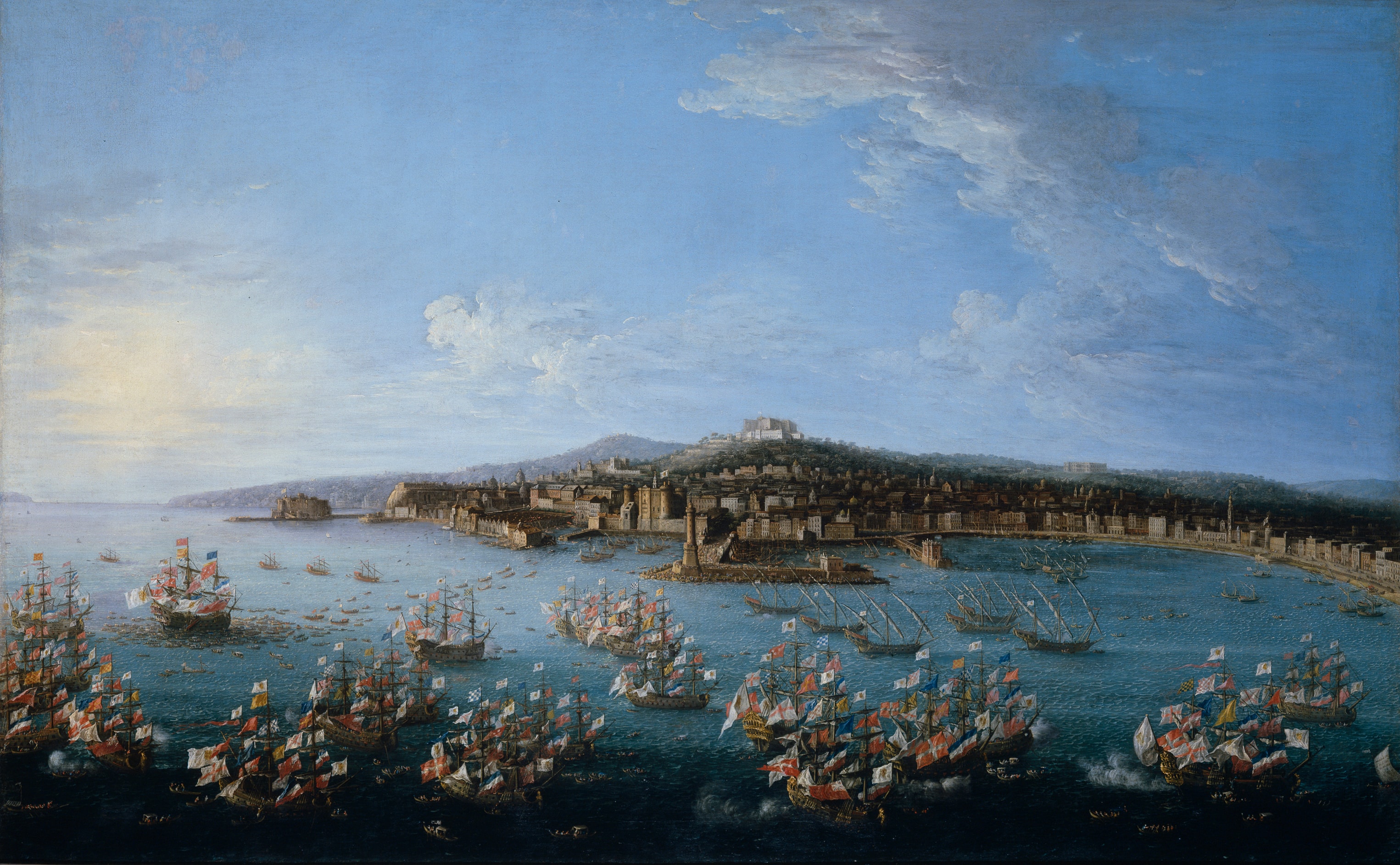 Carlos III leaving the Port of Naples, as Seen from the Sea by Antonio Joli
