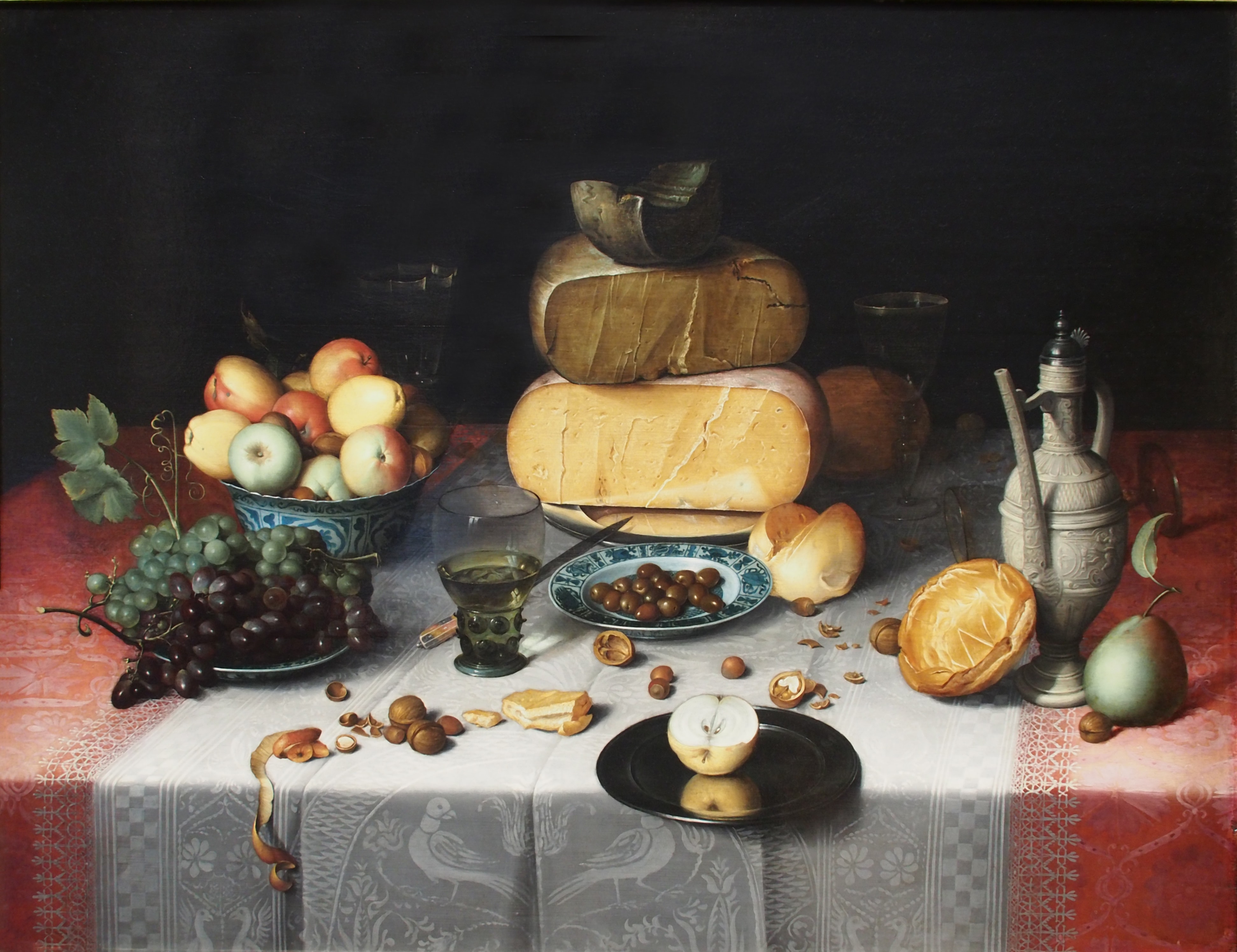 Still Life with Cheeses by Floris van Dyck