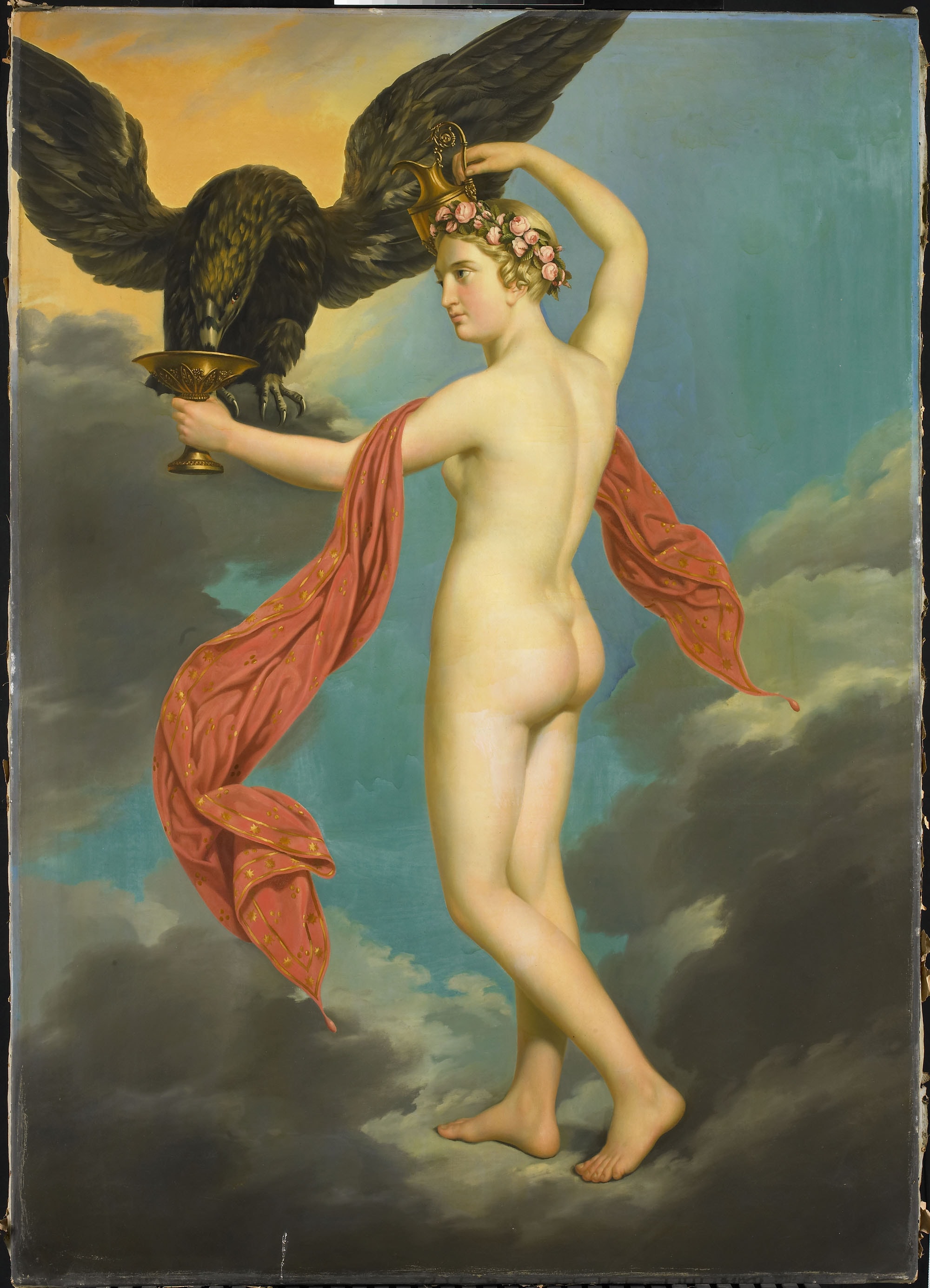 Hebe with Jupiter in the Guise of an Eagle by Gustav-Adolphe Diez