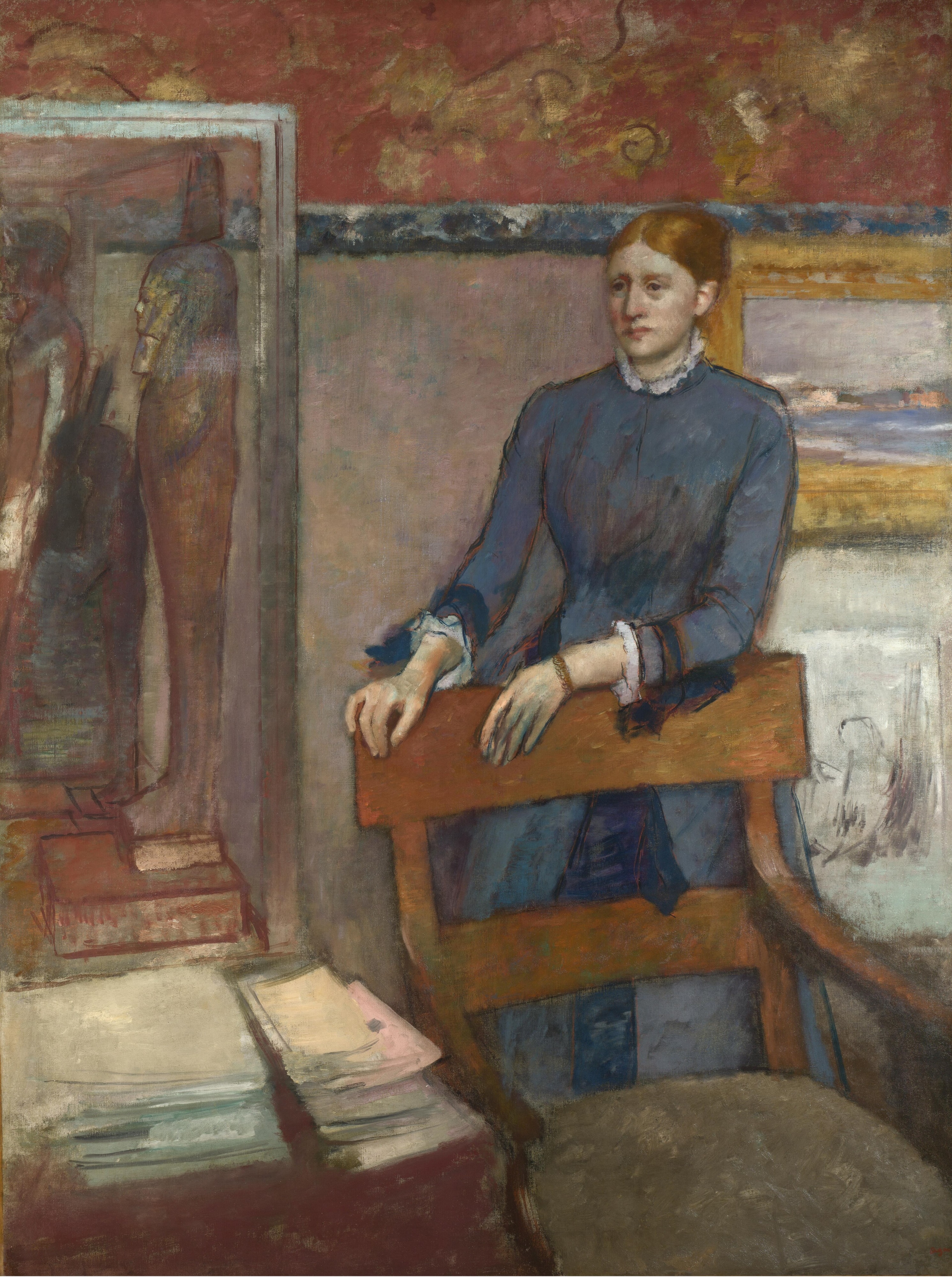 Hélène Rouart in her Father's Study by Edgar Degas