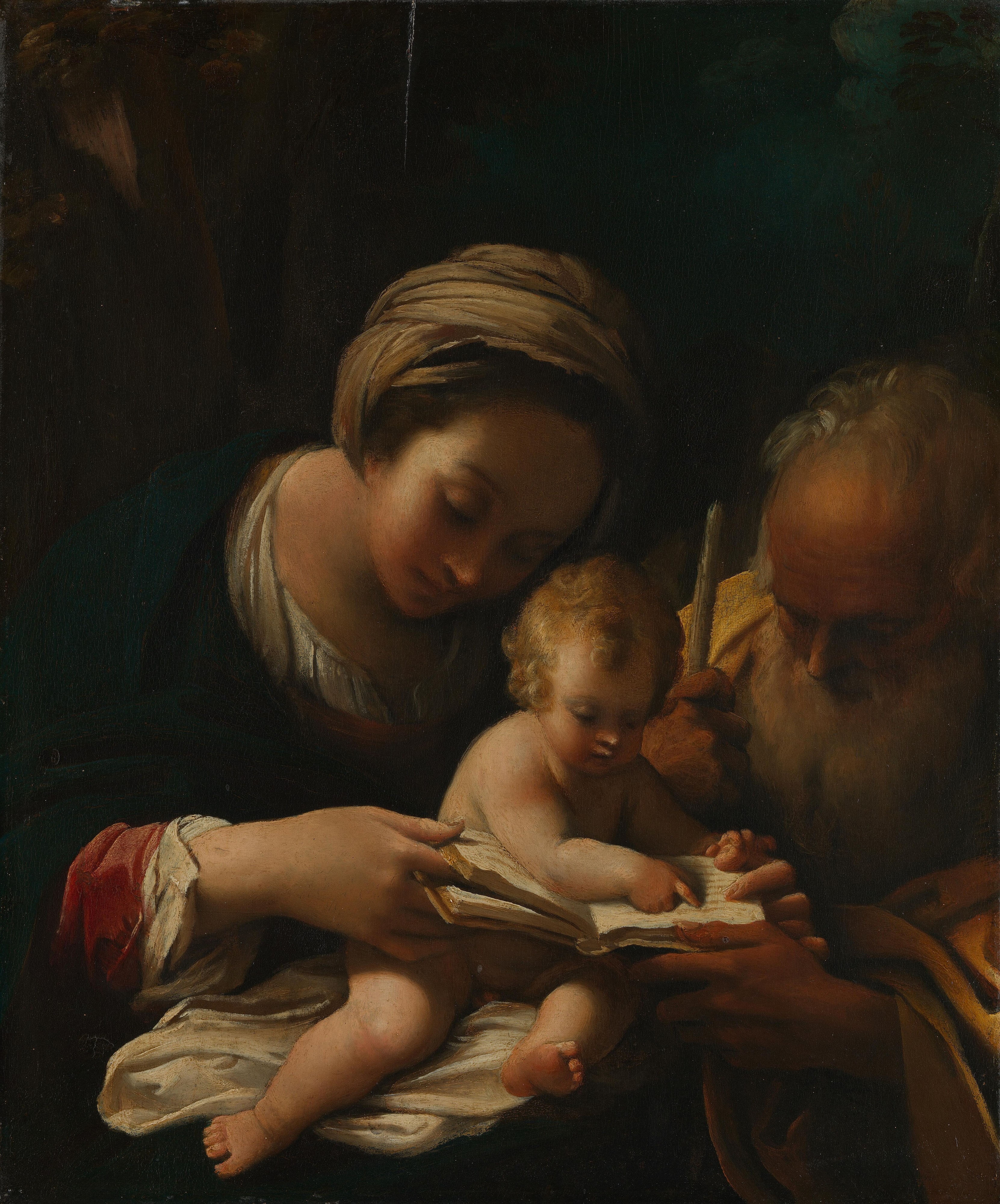 The Holy Family with the Virgin teaching the Child to Read by Bartolomeo Schedoni