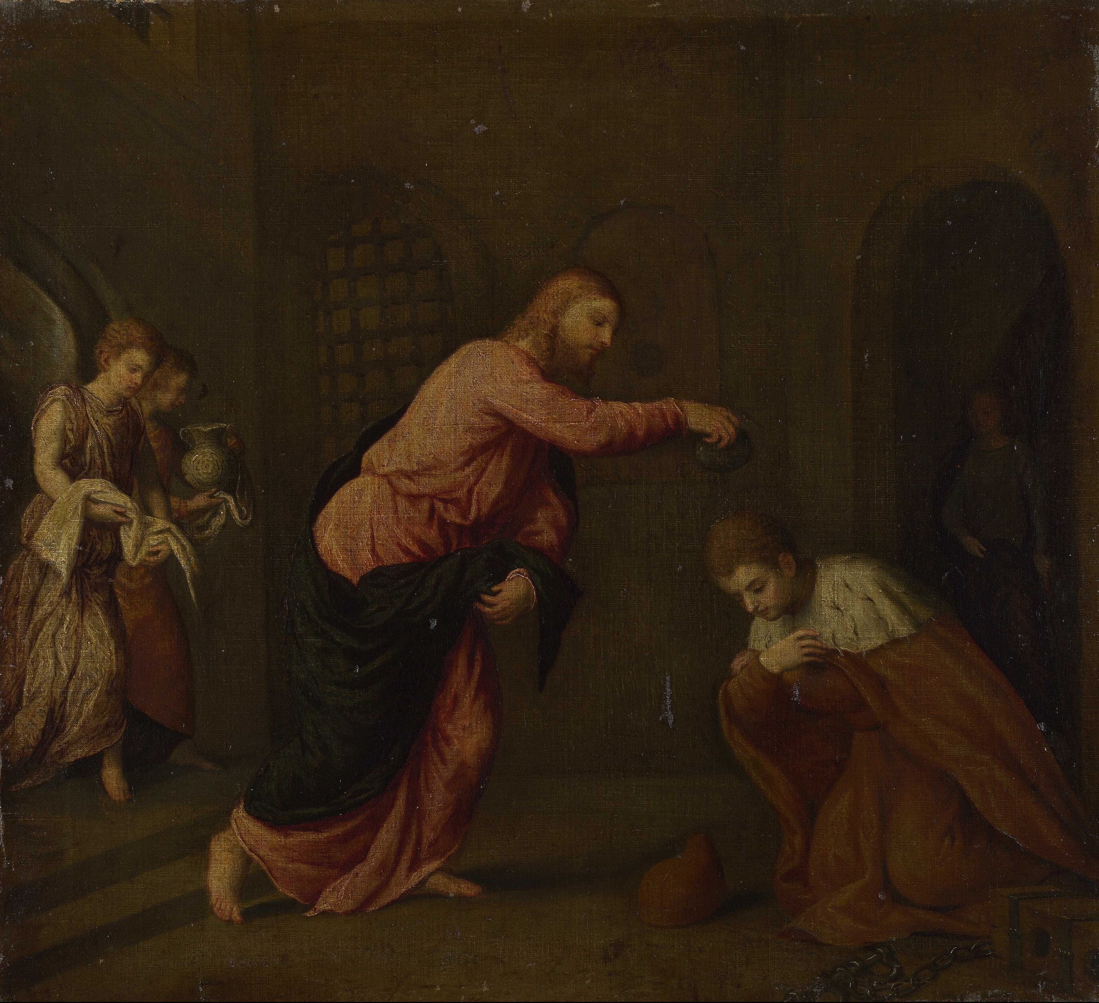 Christ baptising Saint John Martyr by Paris Bordone