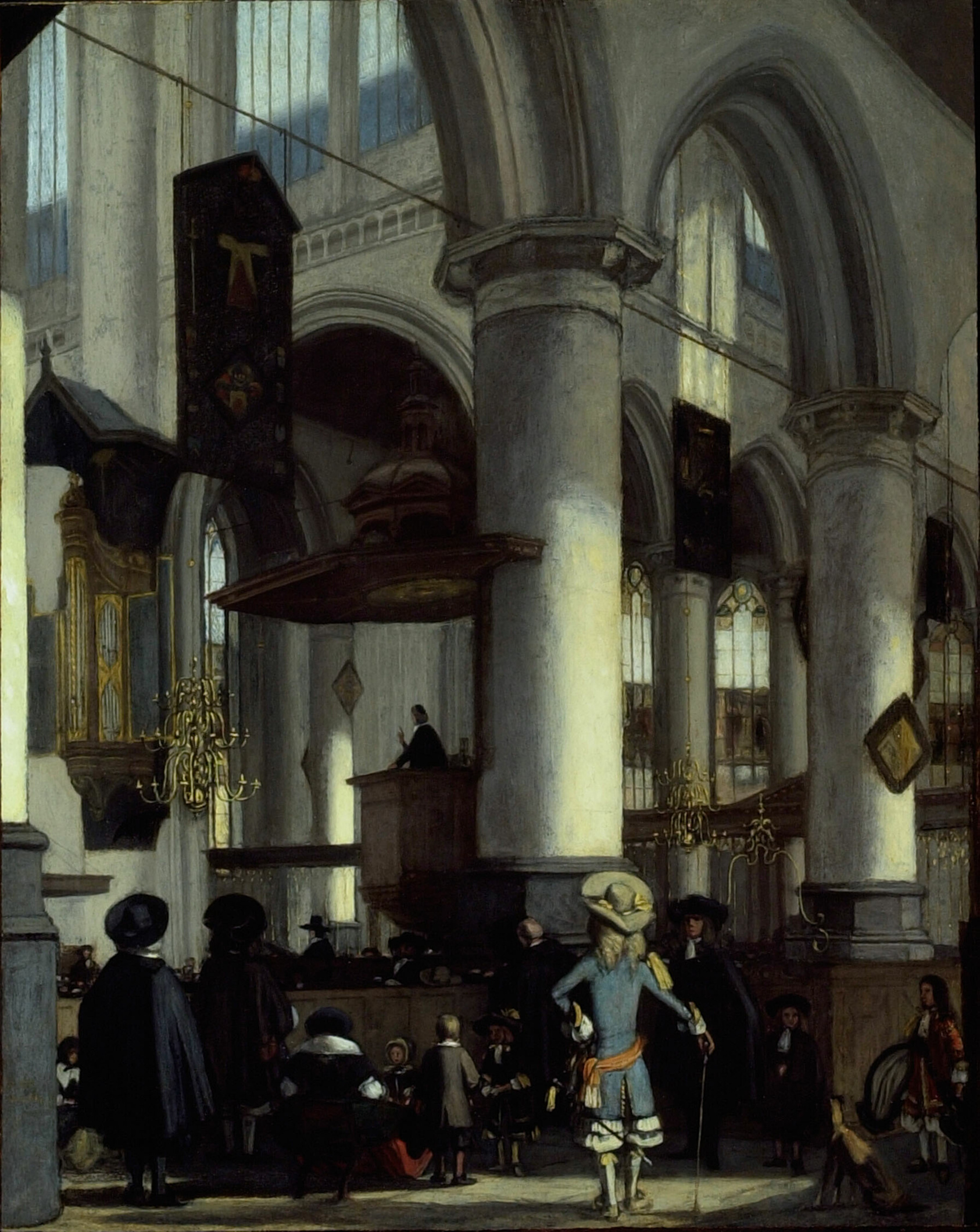 A work made of oil on panel.