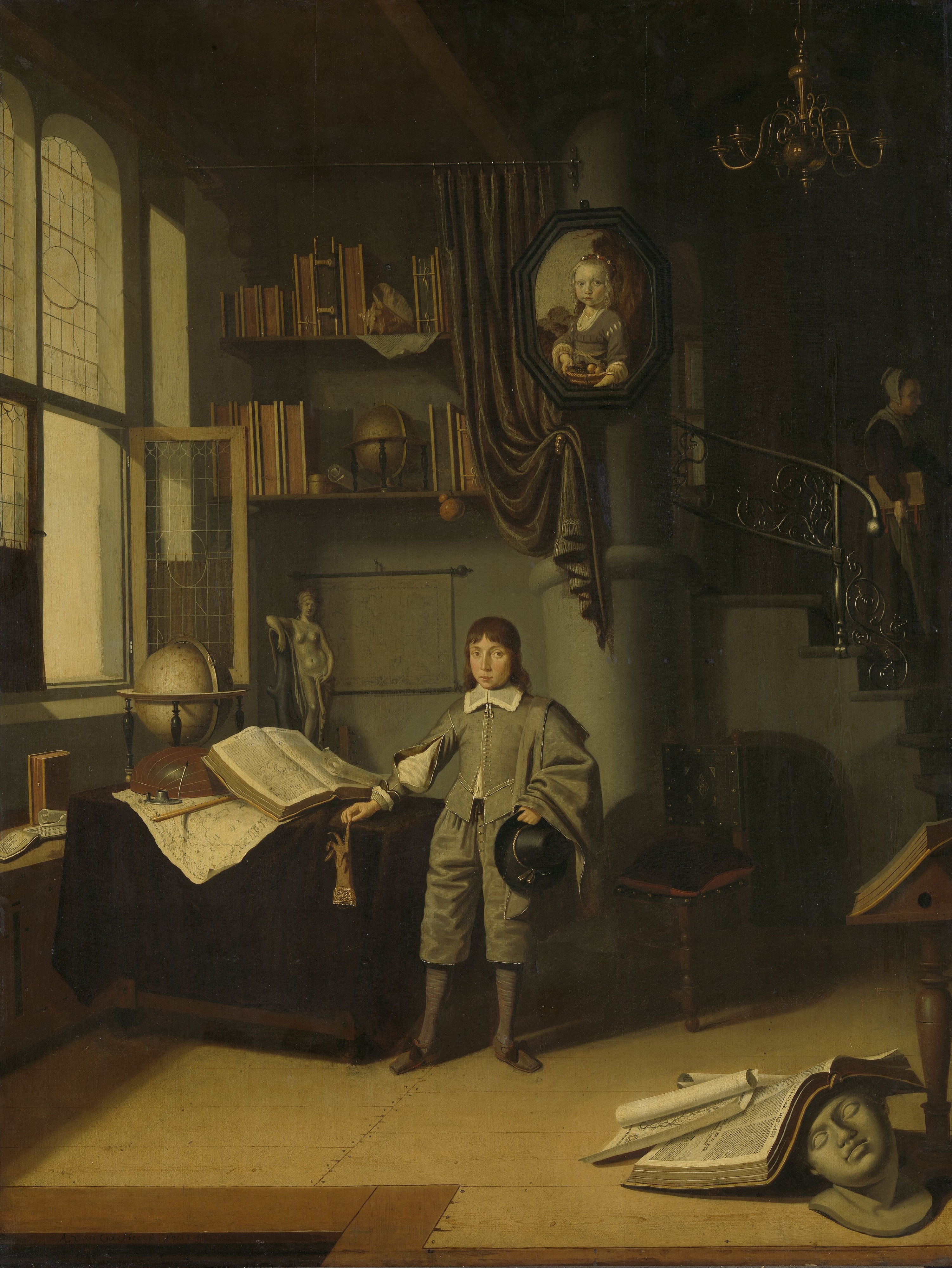 A Young Man in a Study by Adriaen van Gaesbeeck