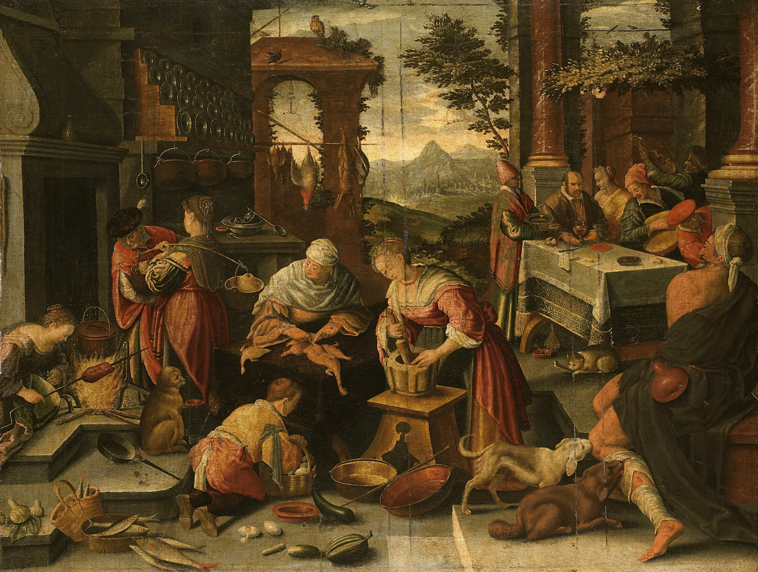Lazarus and the Rich Man by Jacopo Bassano