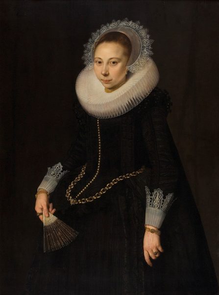 Portrait of Maria Overrijn van Schoterbosch (1599/1600-1638) by Cornelis van der Voort