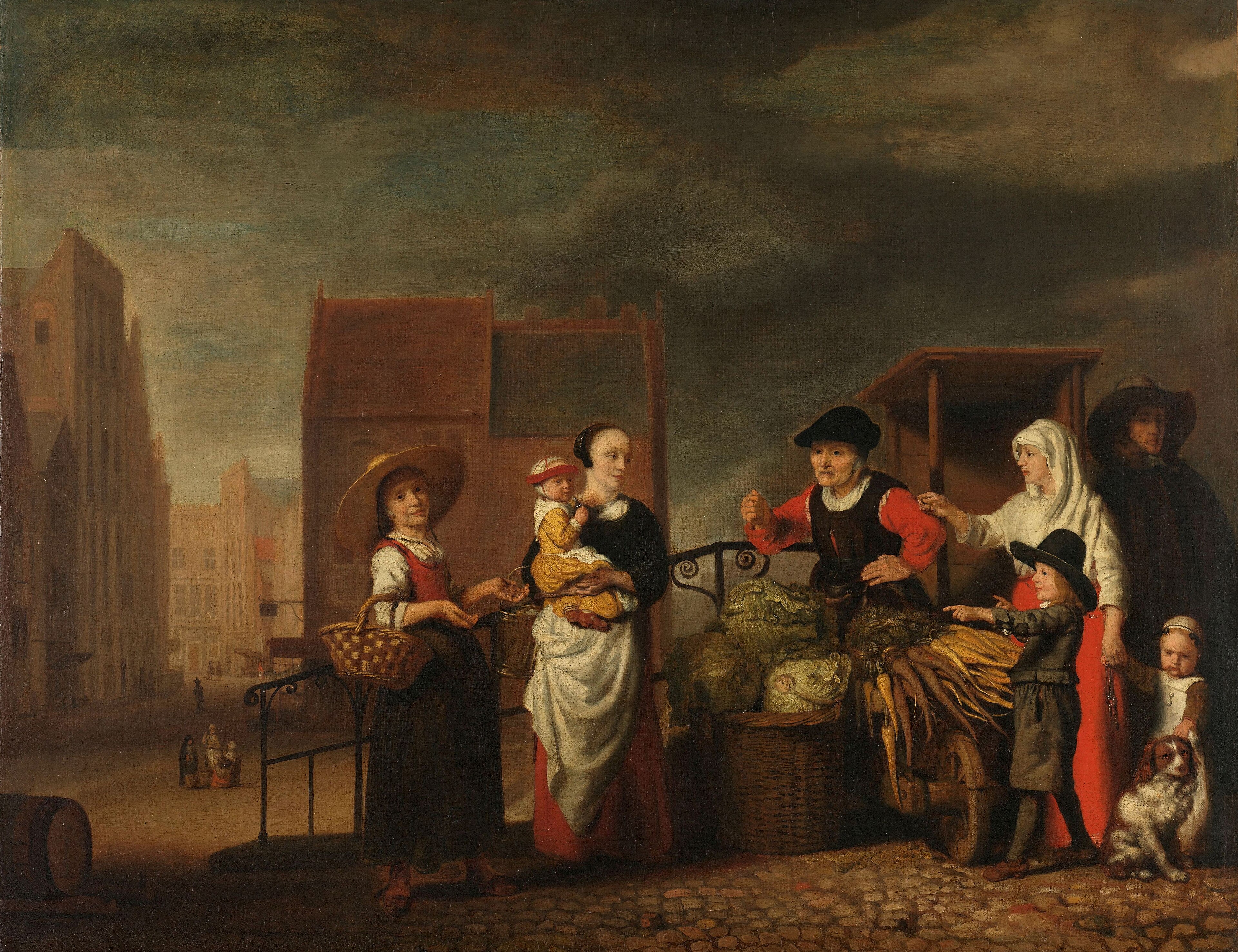 Groentemarkt by Nicolaes Maes