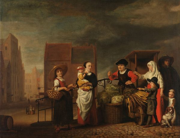 Groentemarkt by Nicolaes Maes