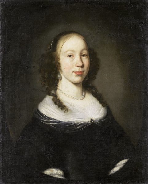 Portret van een jonge vrouw by Nicolaes Maes