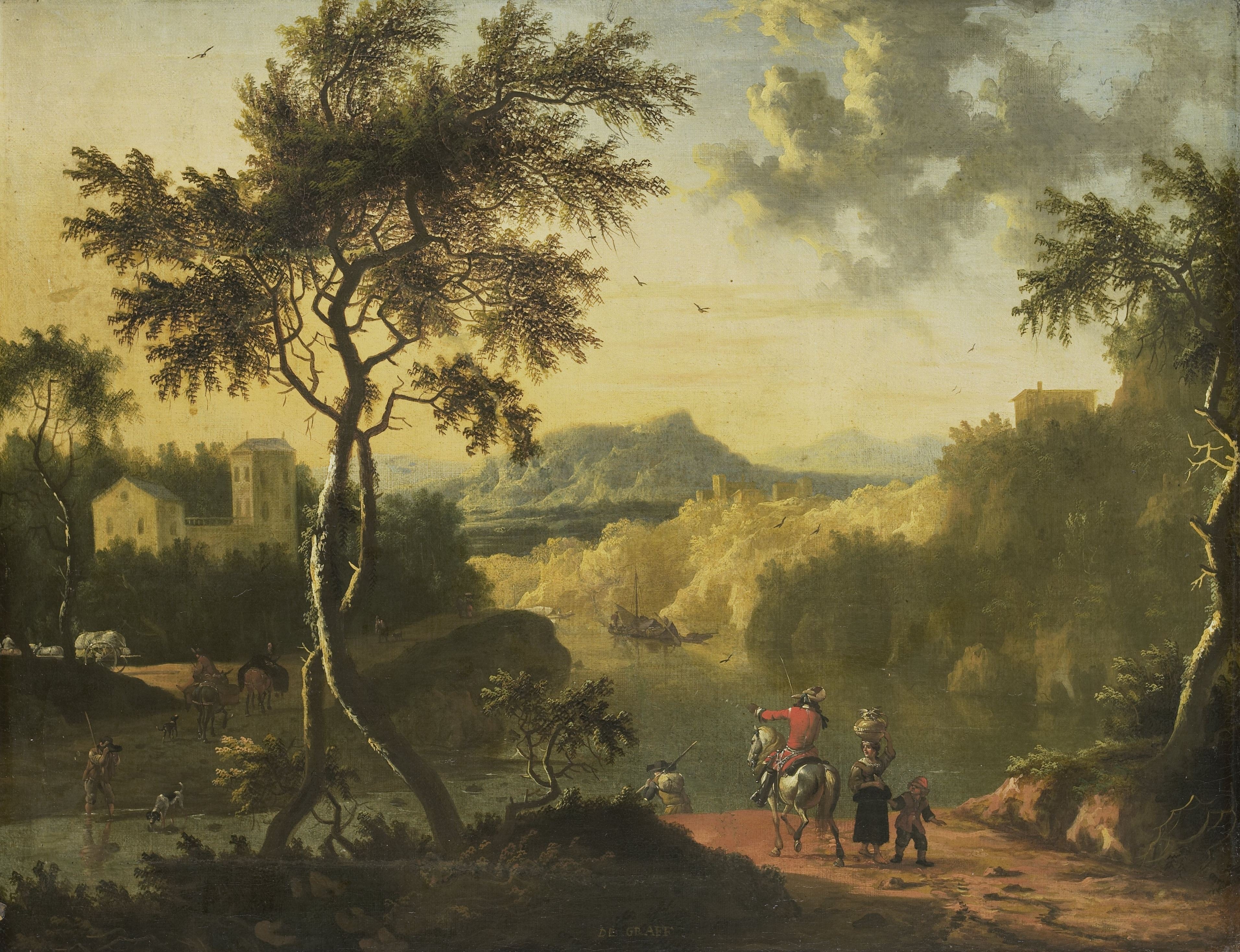 Italiaans landschap by Anonymous Unknown author
