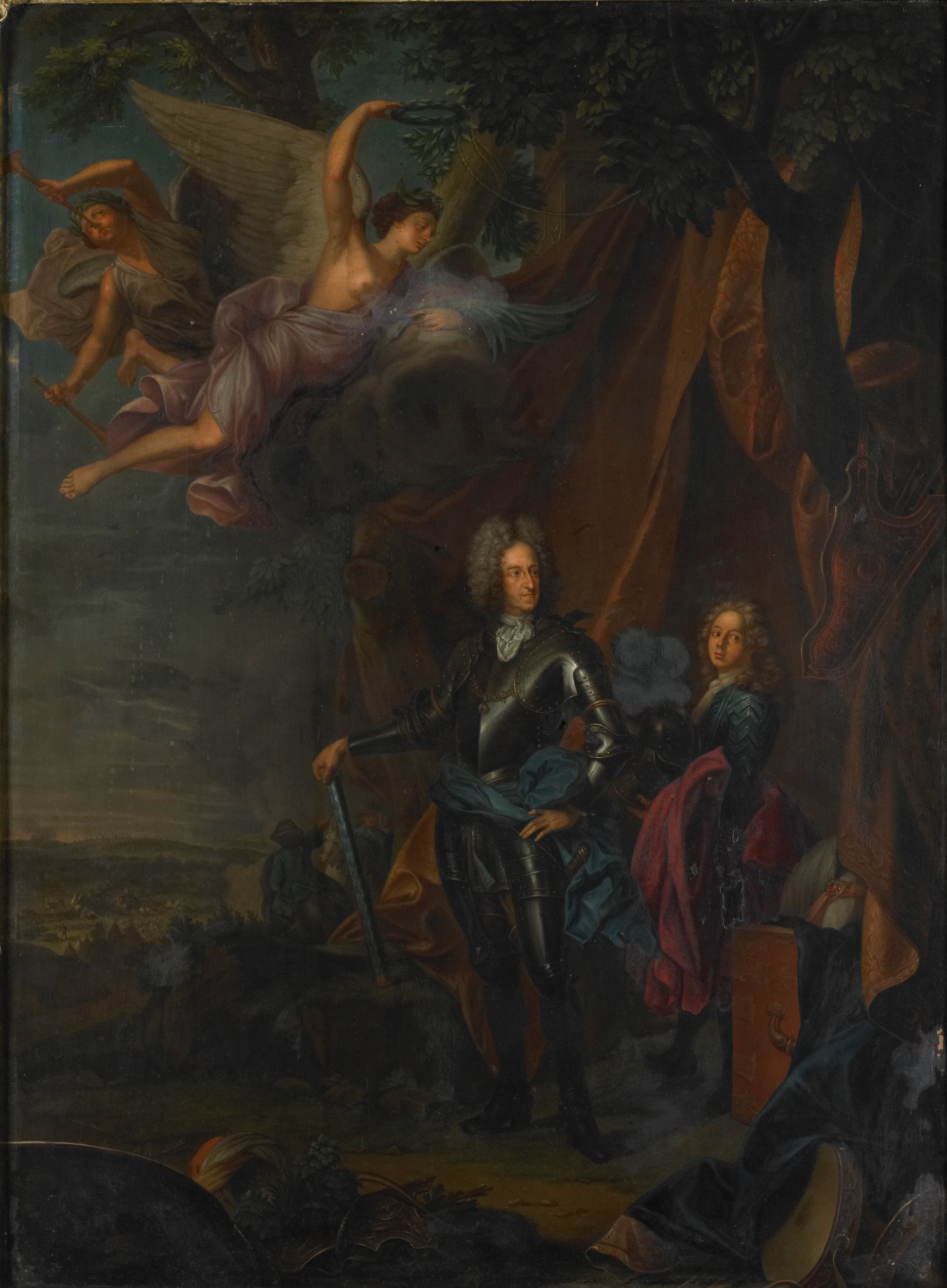 Maximilian II Maria Emanuel (1662-1726). Keurvorst van Beieren, in de slag bij Mohacs tegen de Turken by Joseph Vivien
