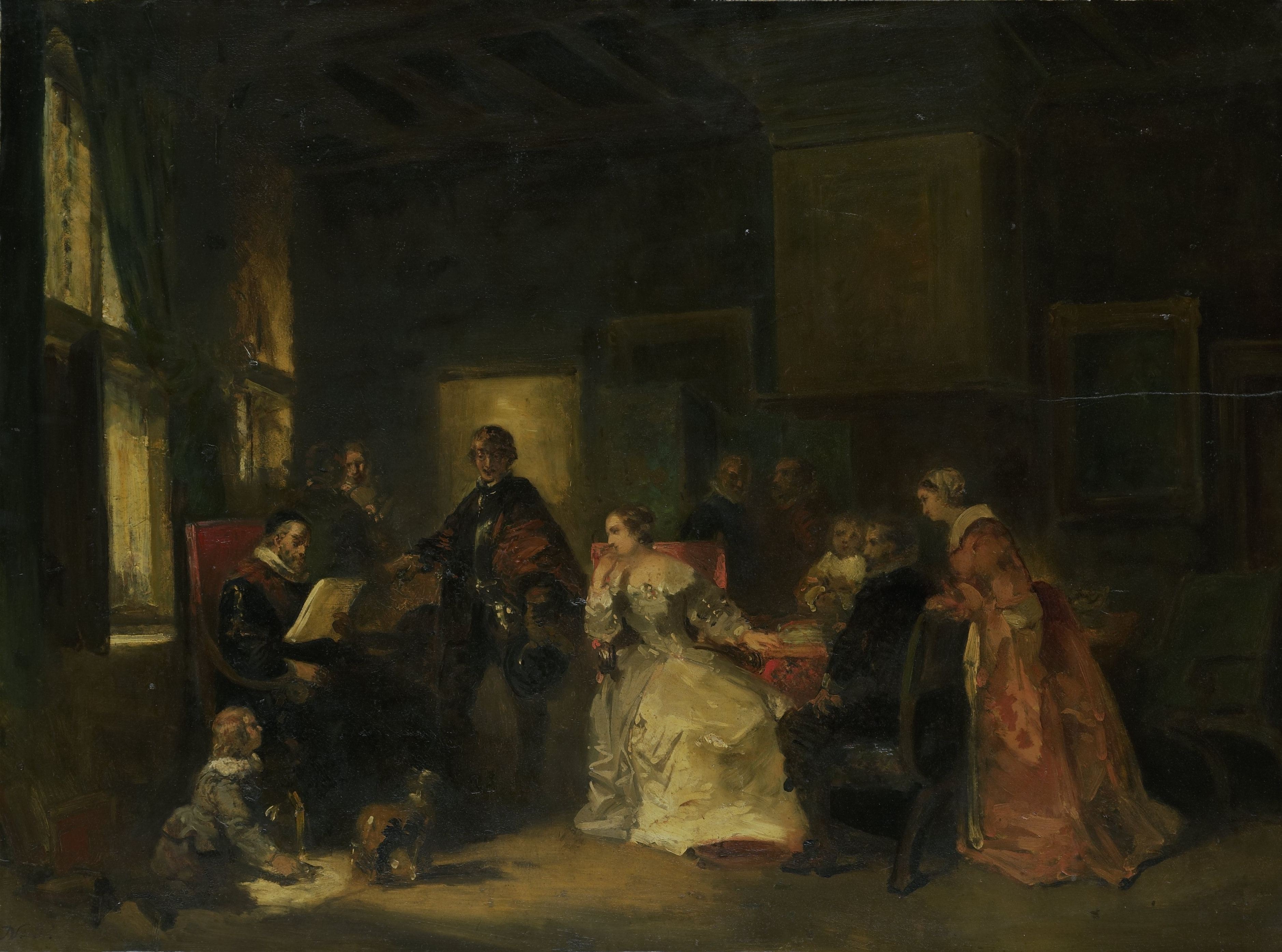 Historische scène met Willem de Zwijger? by Nicolaas Pieneman