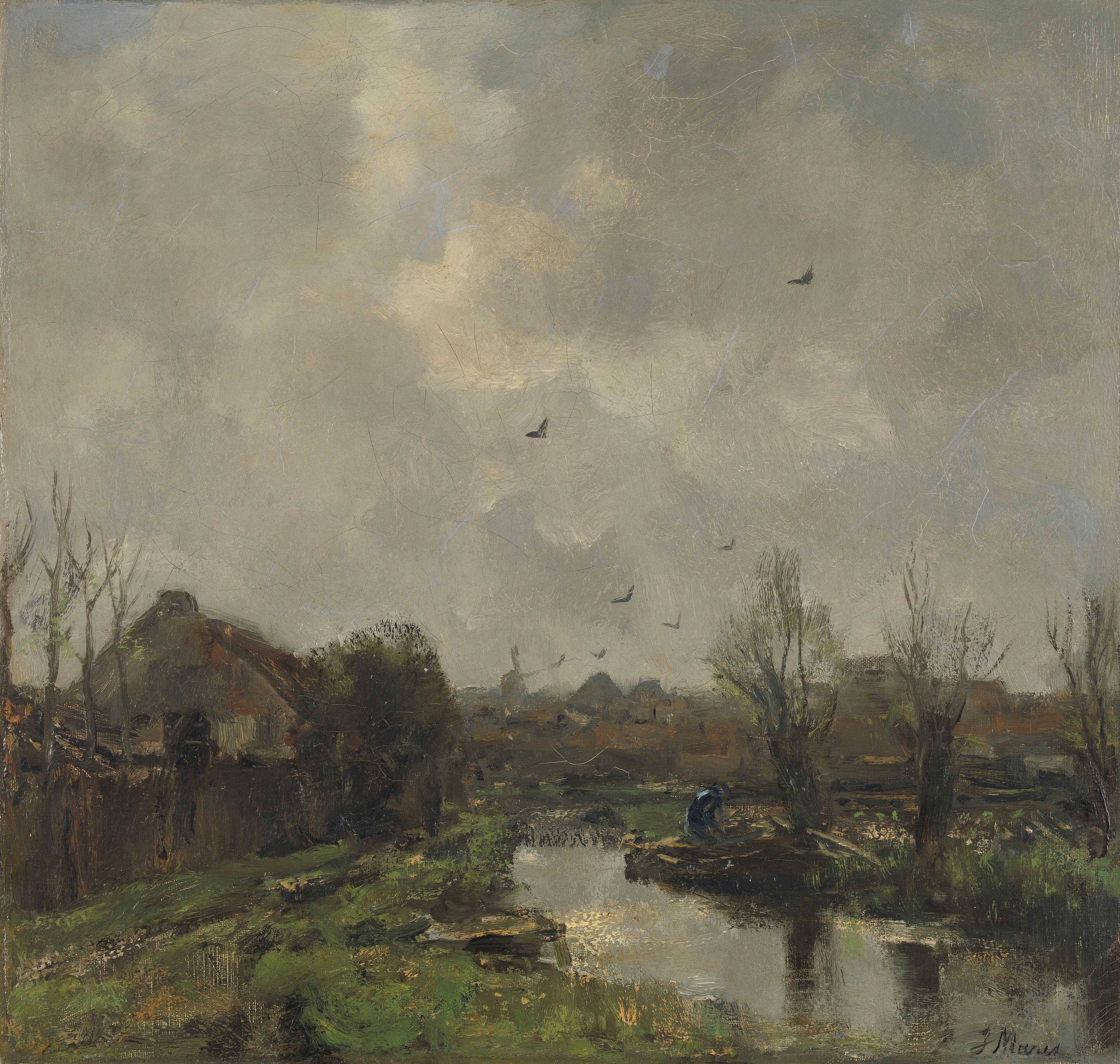 Landschap in de omgeving van Den Haag by Jacob Maris