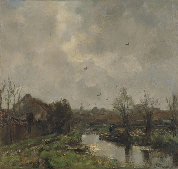 Landschap in de omgeving van Den Haag by Jacob Maris