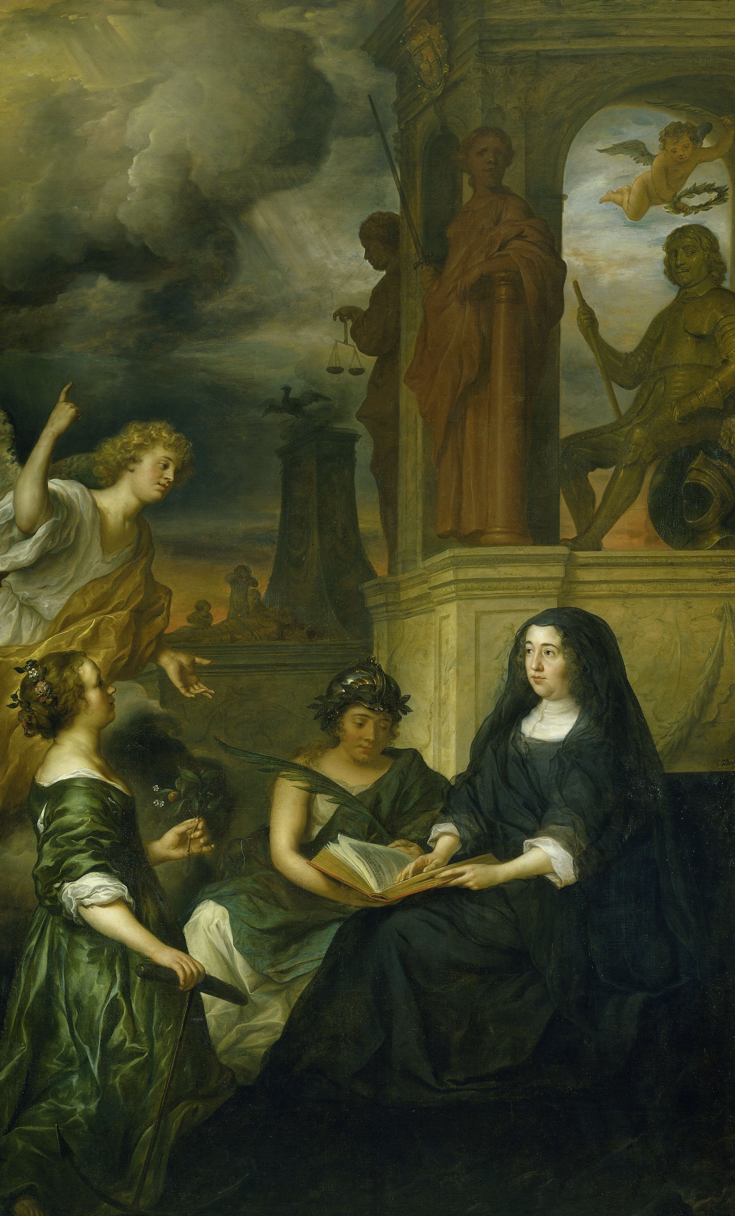 Allegory on the Memory of Frederick Henry, Prince of Orange, with the Portrait of His Widow Amalia of Solms-Braunfels by Govert Flinck