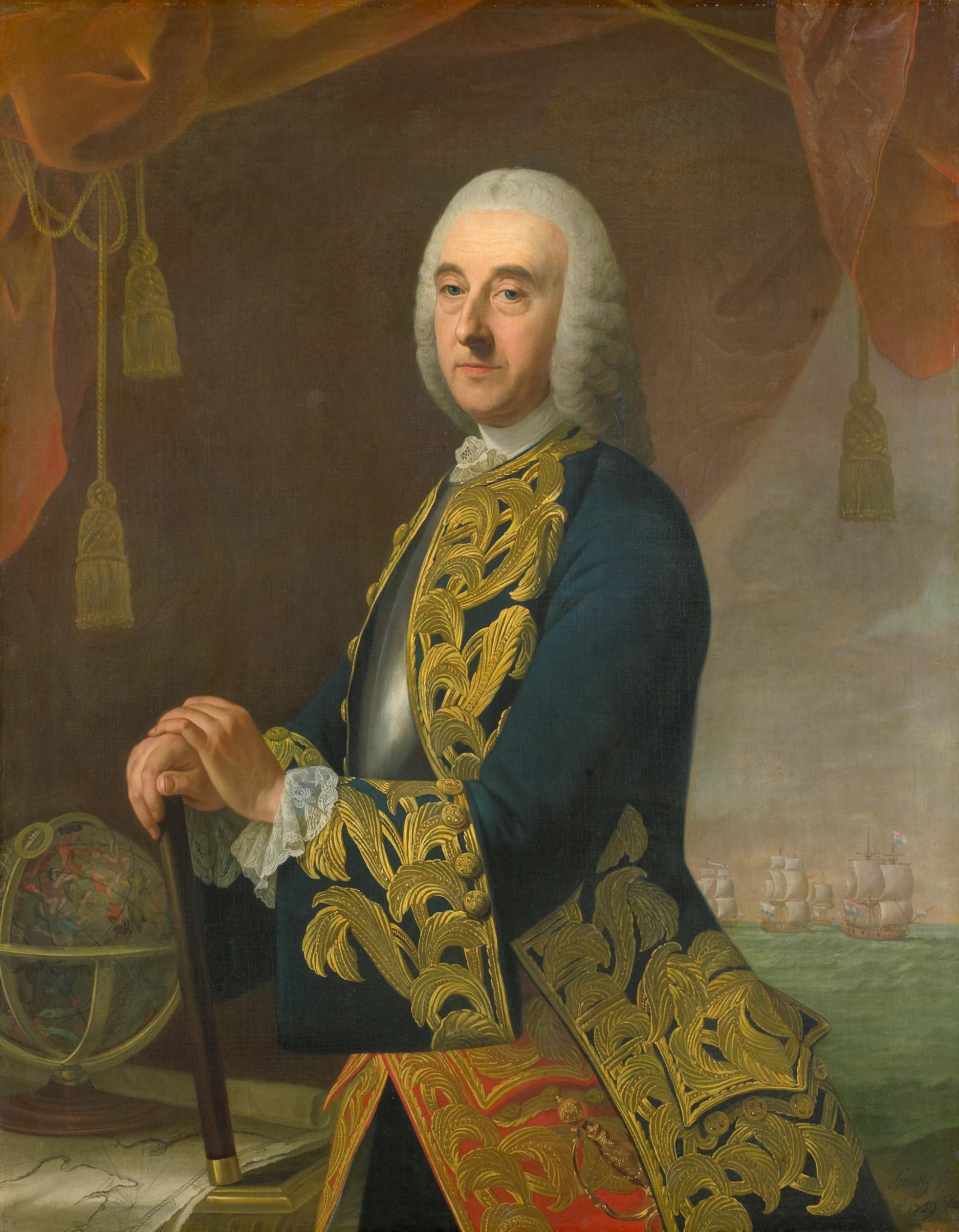 Hendrik Lijnslager (1693-1768). Vice-admiraal, zoon van Harmen Lijnslager en Judith Allijn by Guillaume de Spinny