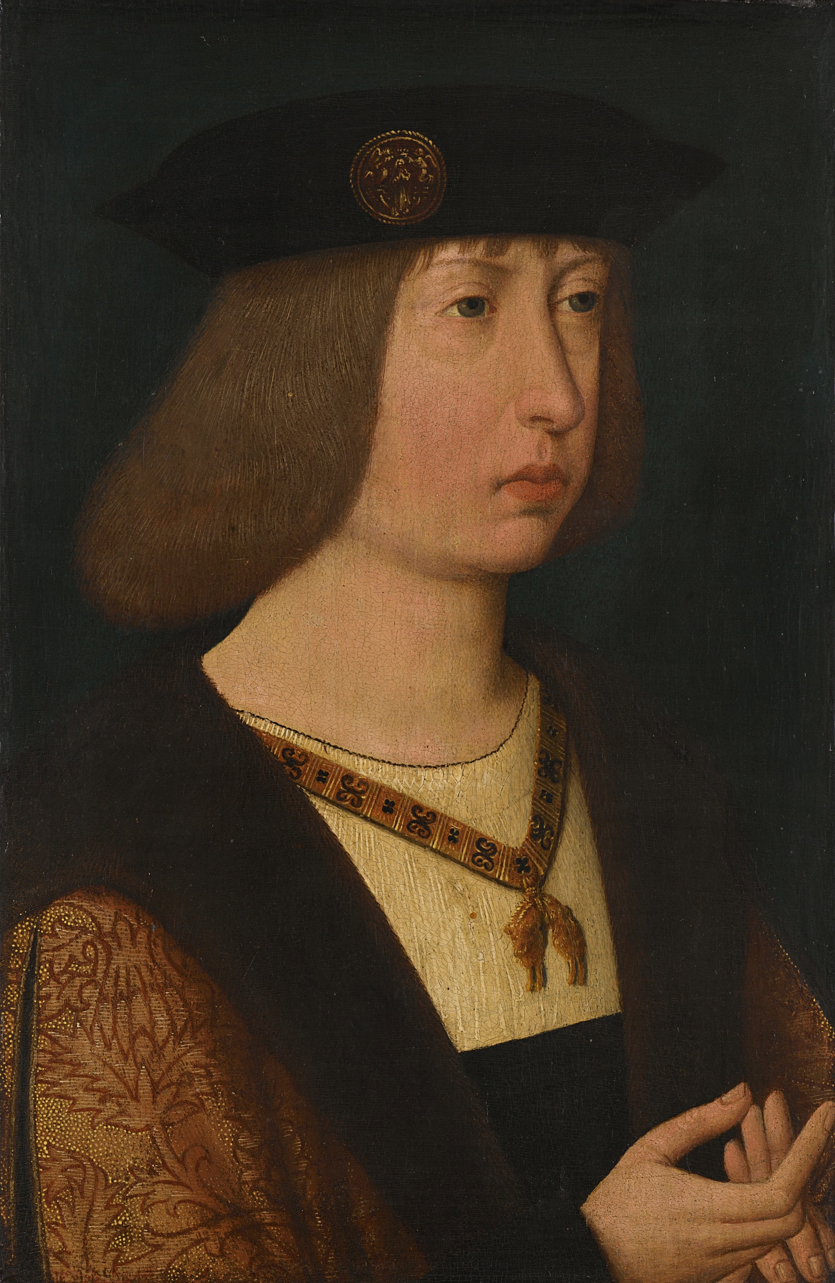Portret van Filips de Schone, hertog van Bourgondië by Anonymous Unknown author Meester van de Legende van de Heilige Magdalena Jacob van Lathem died 1544