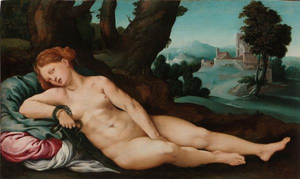 De stervende Cleopatra by Anonymous Unknown author Jan van Scorel died 1562-12-06 Jan van Scorel died 1562-12-06