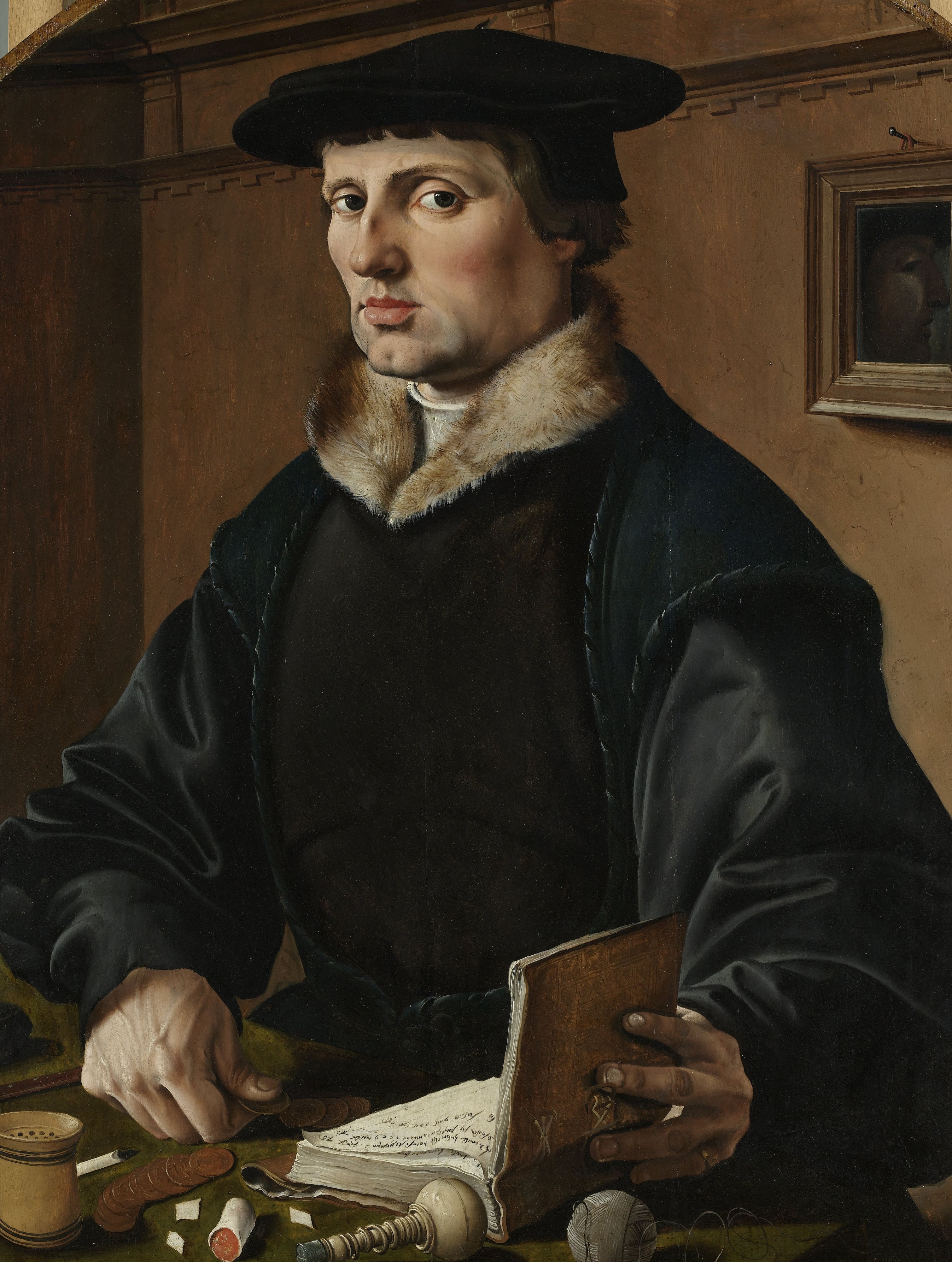 Portrait of (possibly) Pieter Gerritsz Bicker, pendant of (possibly) his wife Anna Codde by Maarten van Heemskerck