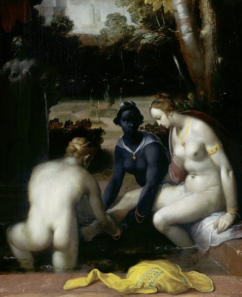 Het toilet van Bathseba by Cornelis van Haarlem